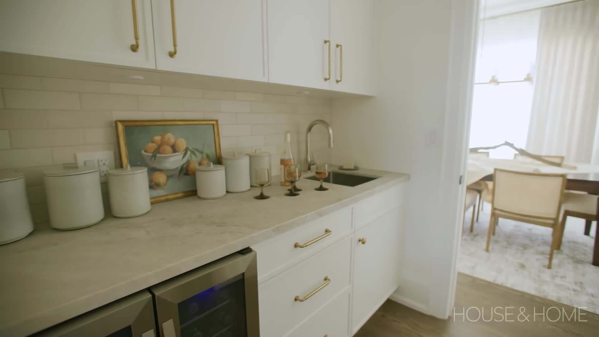 Soft neutrals and cool tones create a calming ambiance