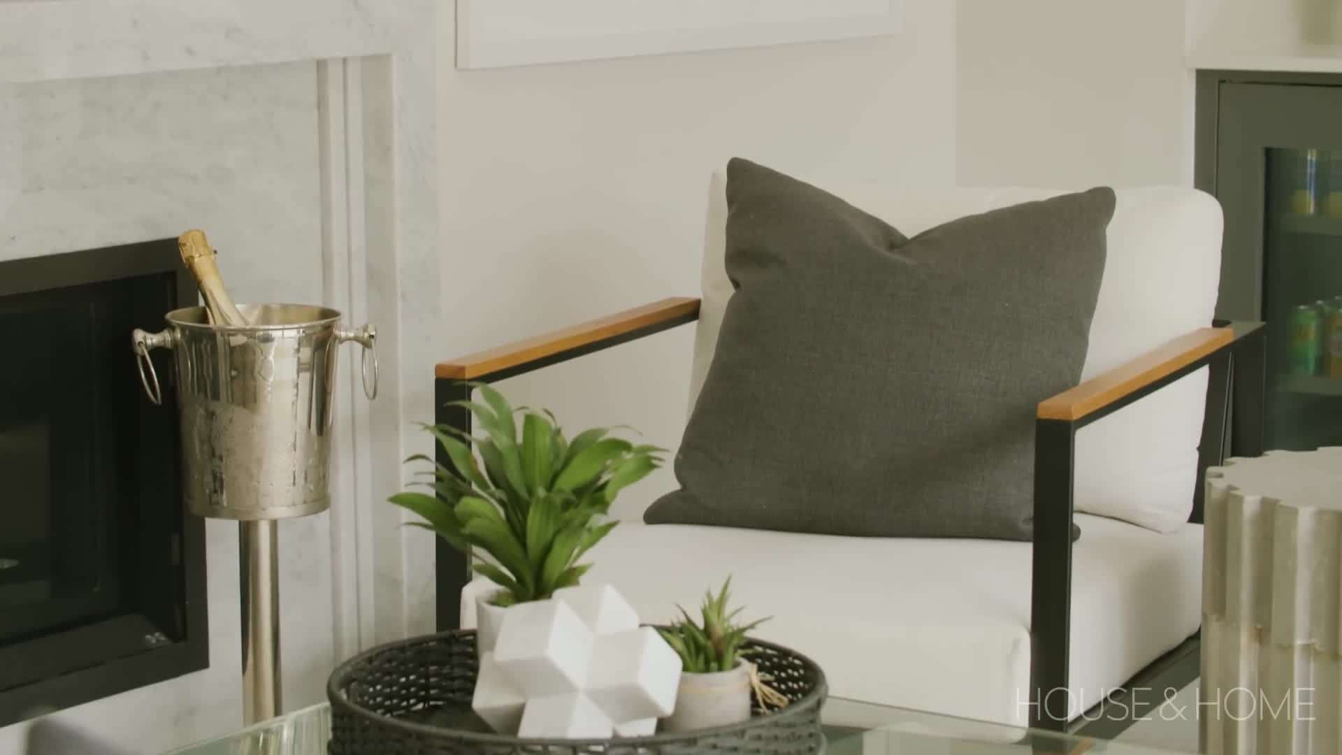 Stylish outdoor seating area