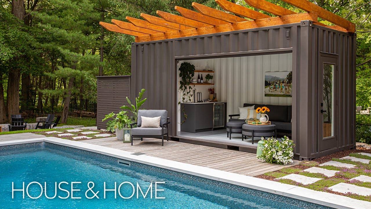 Creating an Oasis: A Shipping Container Pool Cabana Backyard Makeover