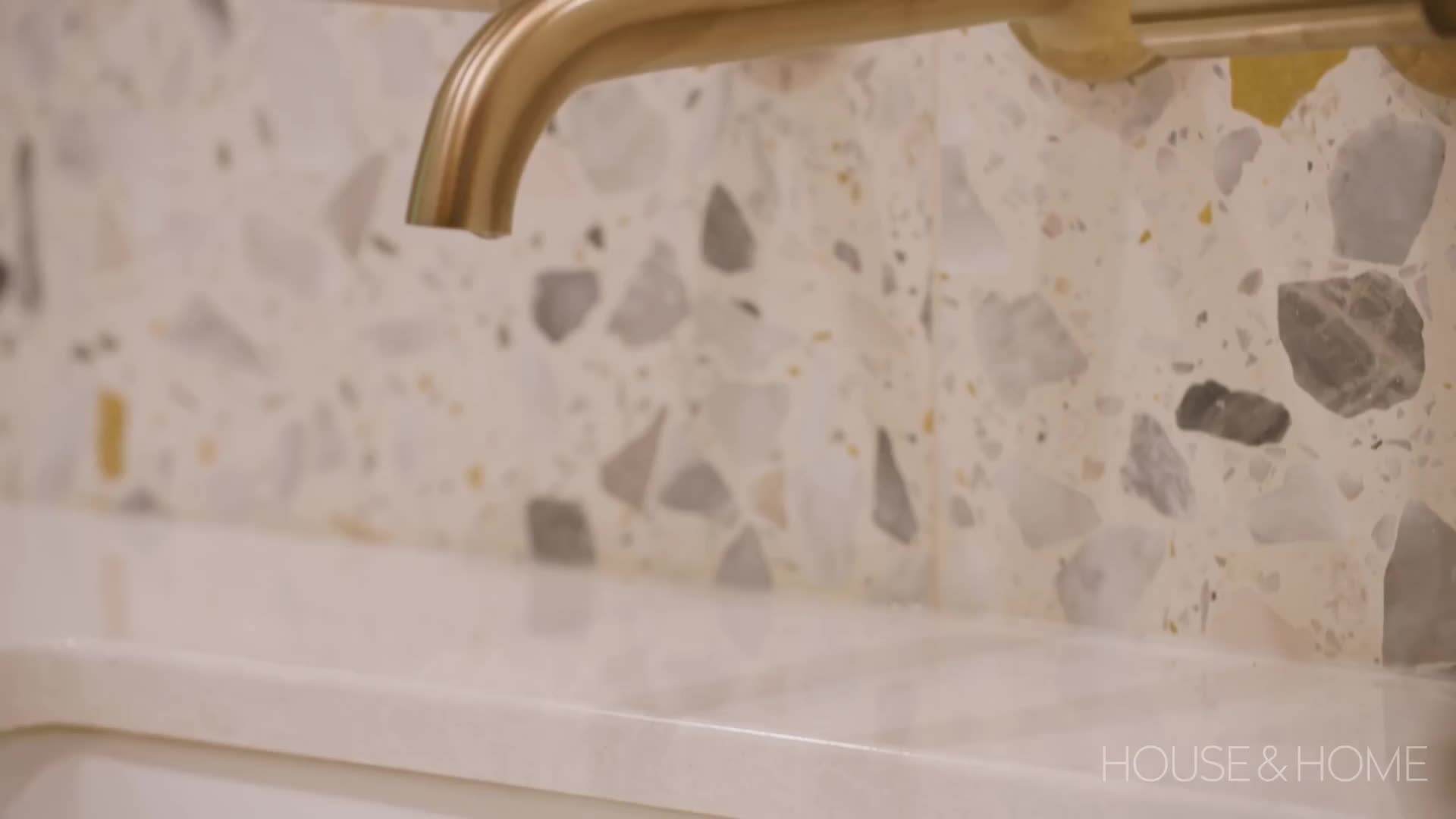 Small Pink Terrazzo Bathroom