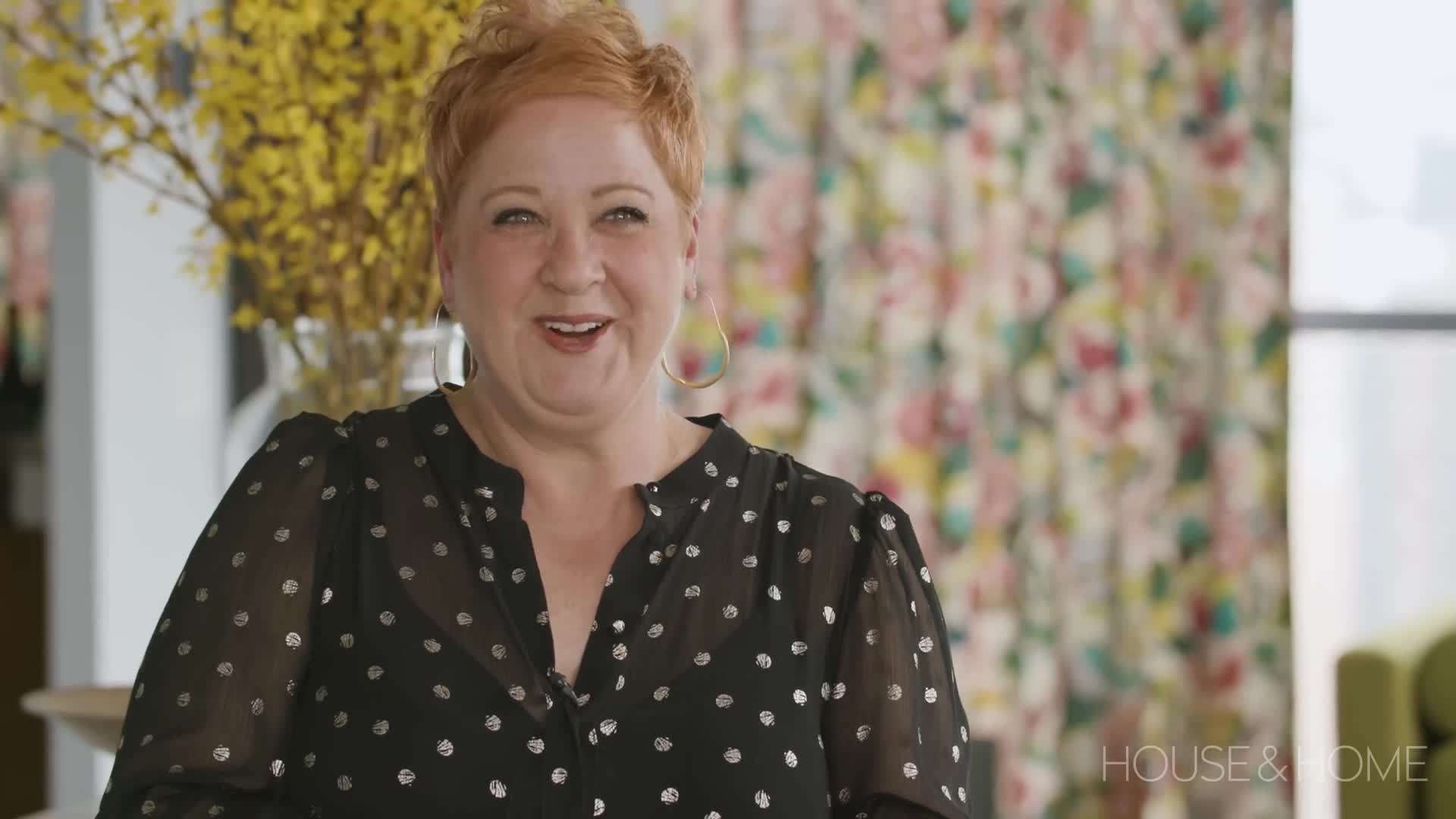 Vibrant bedroom with a mix of patterns and vintage furniture