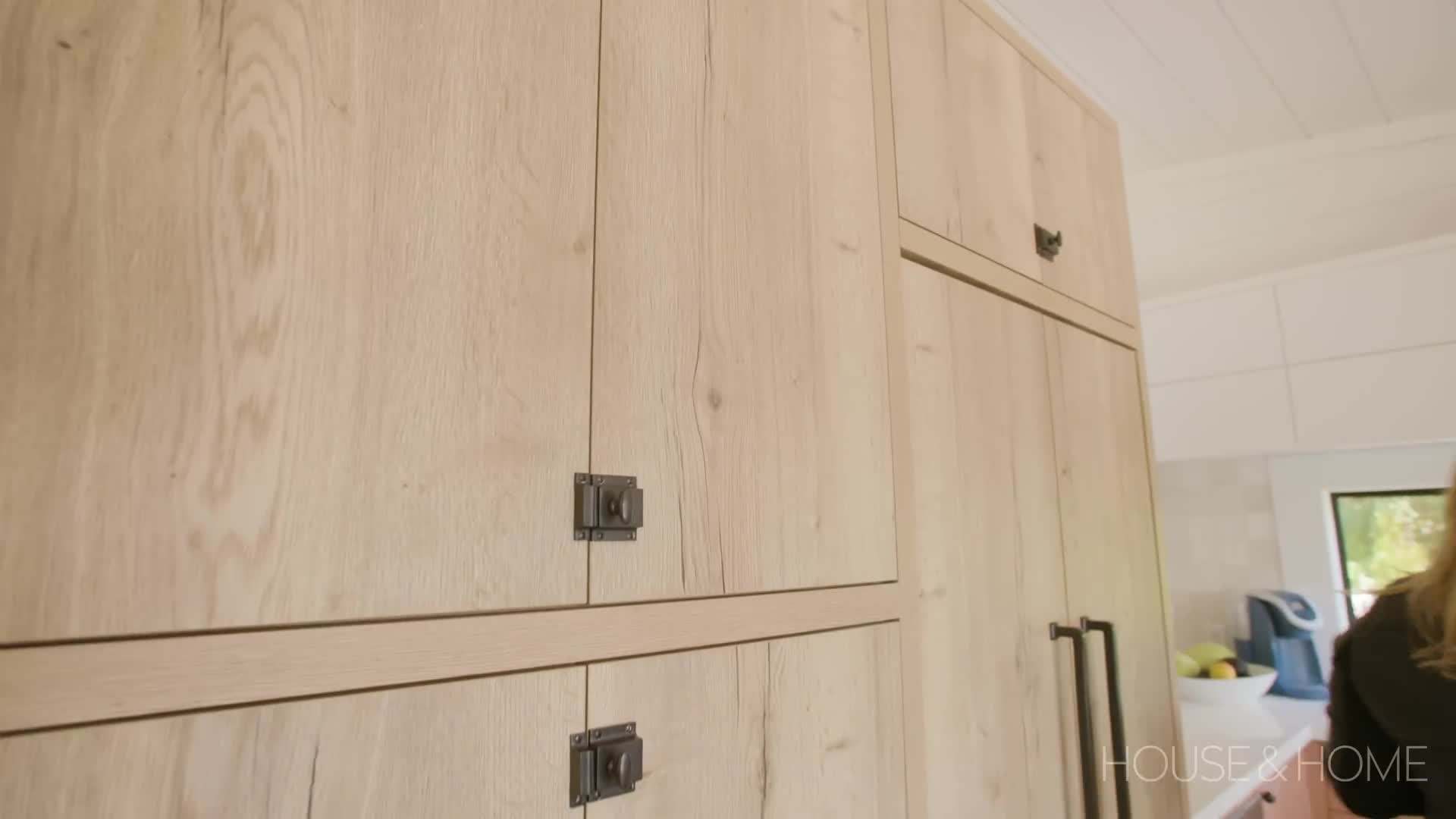 Vintage pieces and reclaimed materials add warmth and character to the cabin