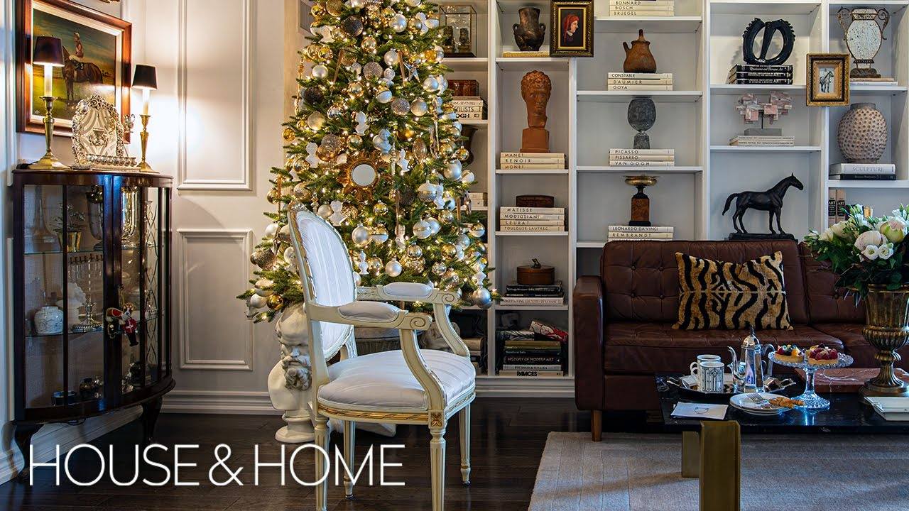 A Glam Apartment Gets The Classic Christmas Treatment