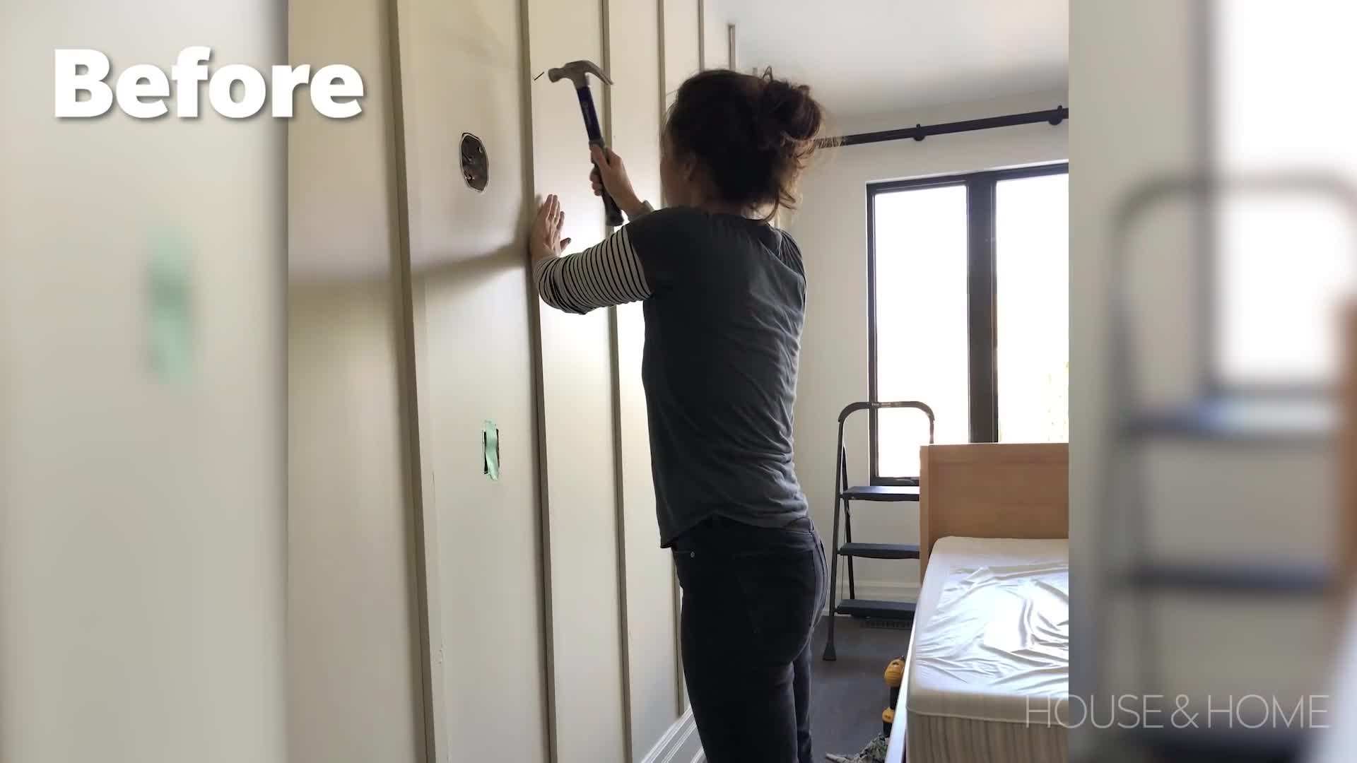 Restored fireplace mantel