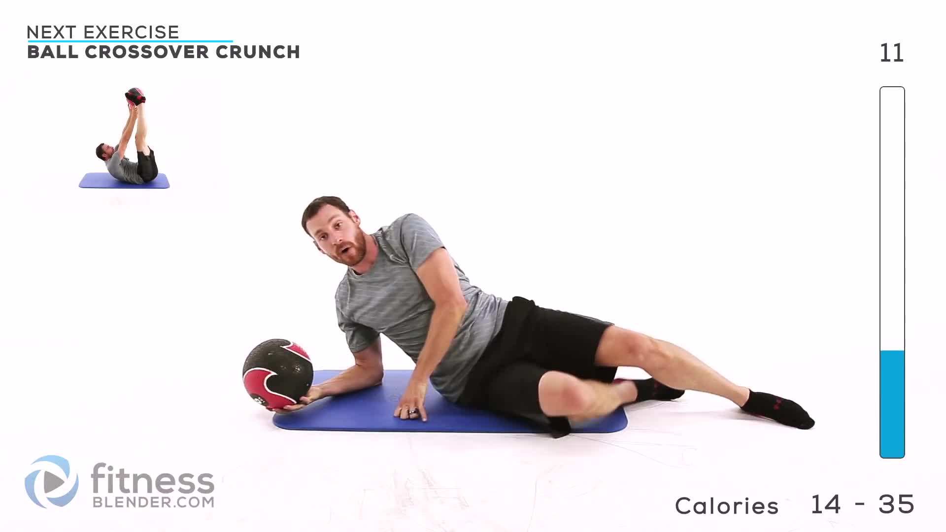 Demonstration of bicycle crunches for abs