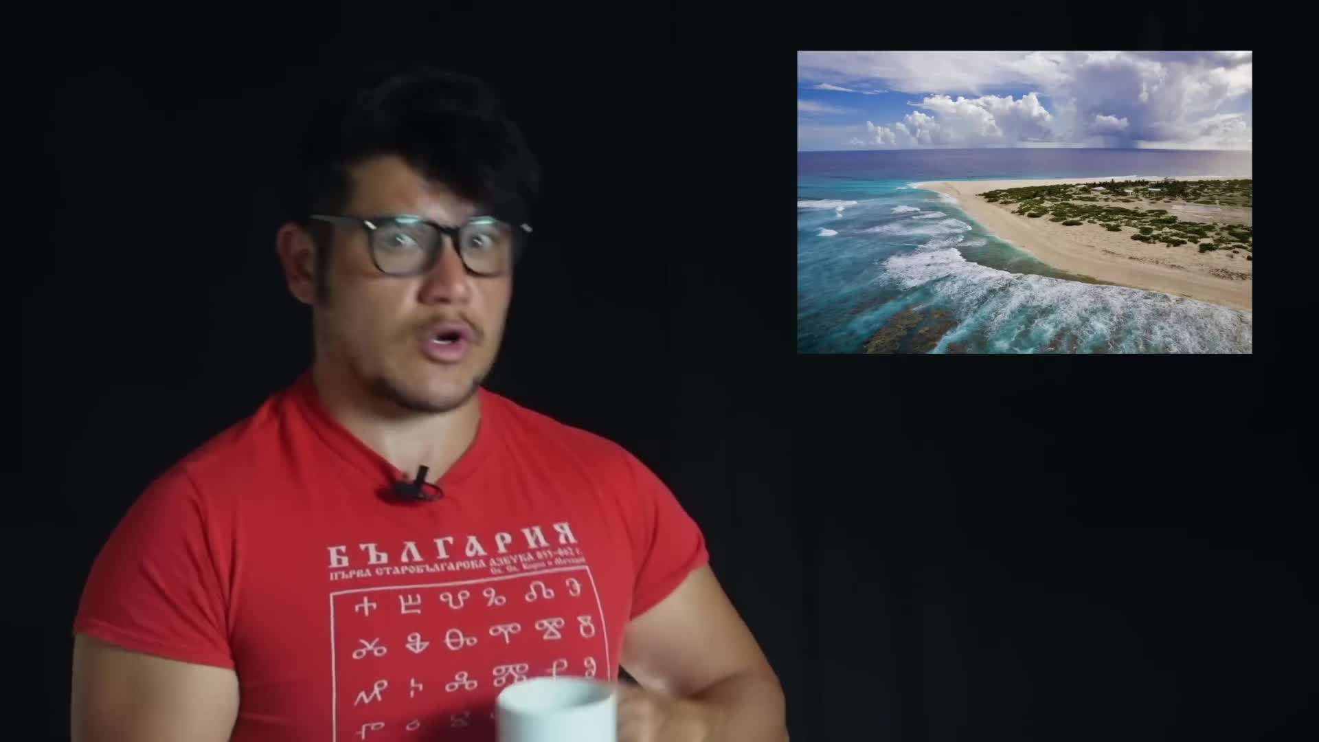 Explorers setting foot on the island, eager to uncover its secrets