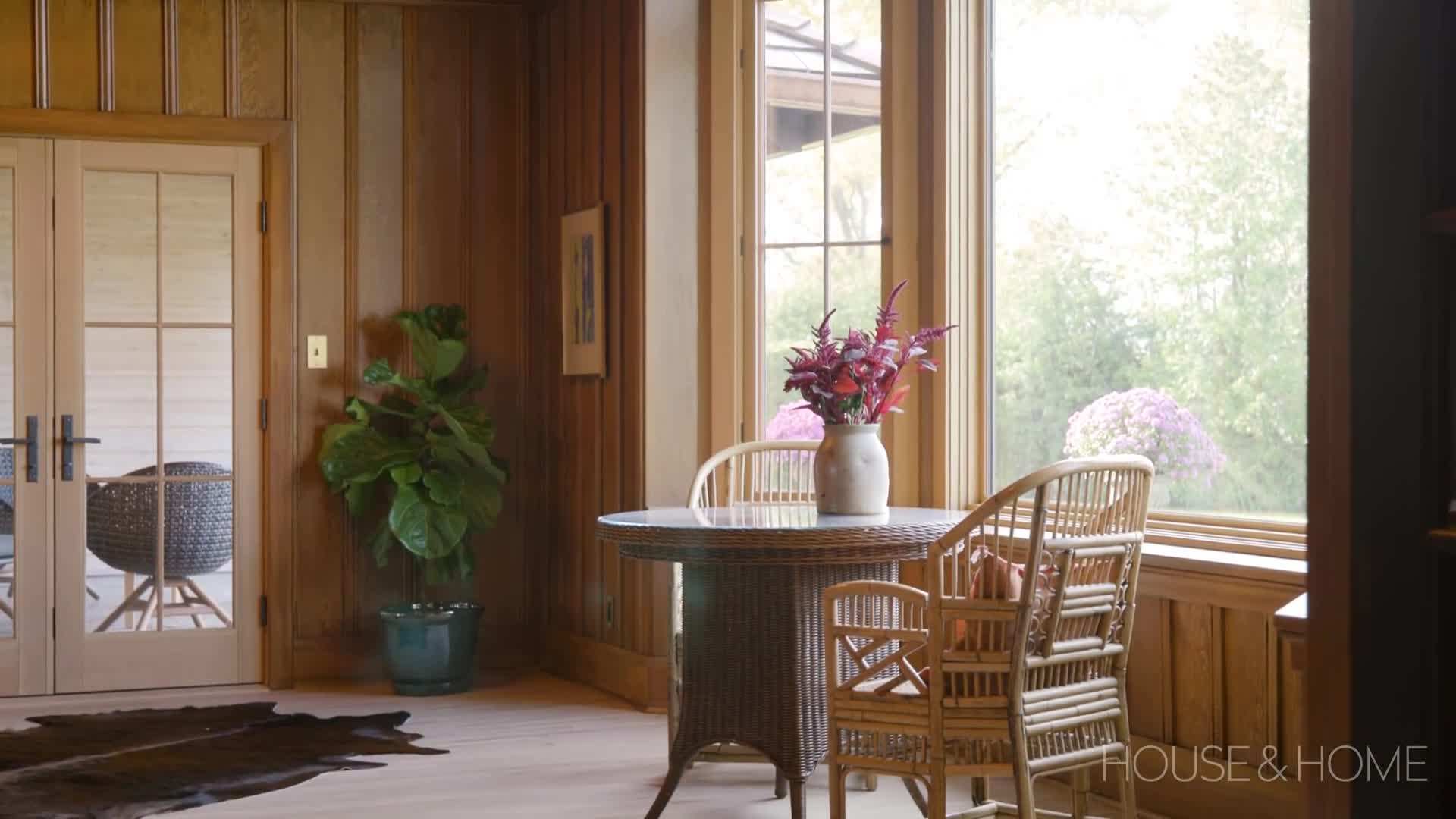 Cozy living room with warm color palette