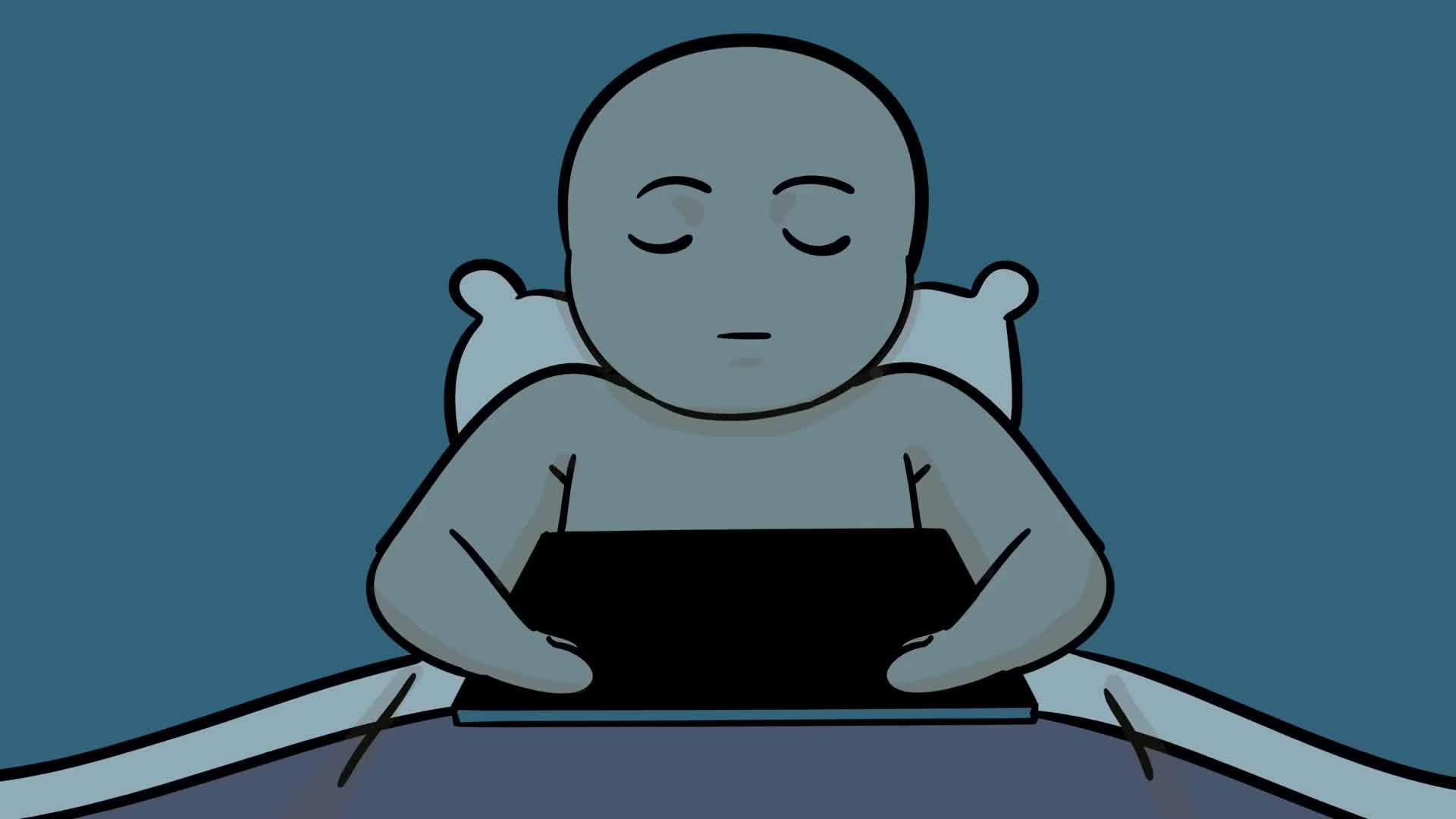 Illustration showing a person consumed by an addiction