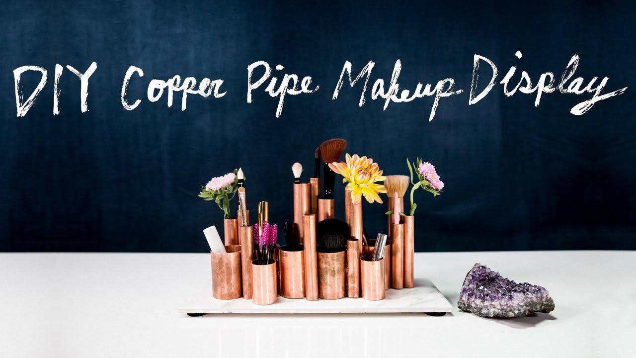 DIY Copper Pipe Makeup Display | with EmanMakeup | Storage & Organization