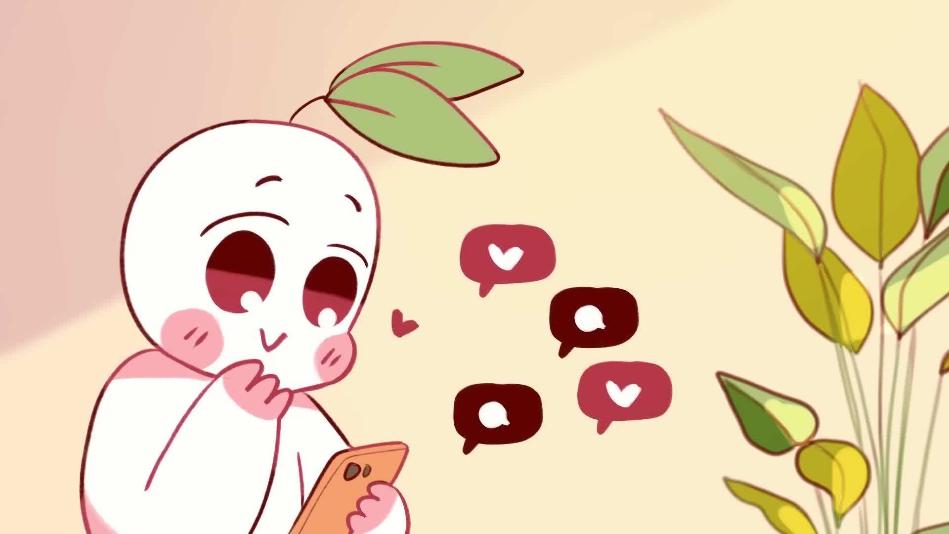 Illustration of two people mirroring each other's body language