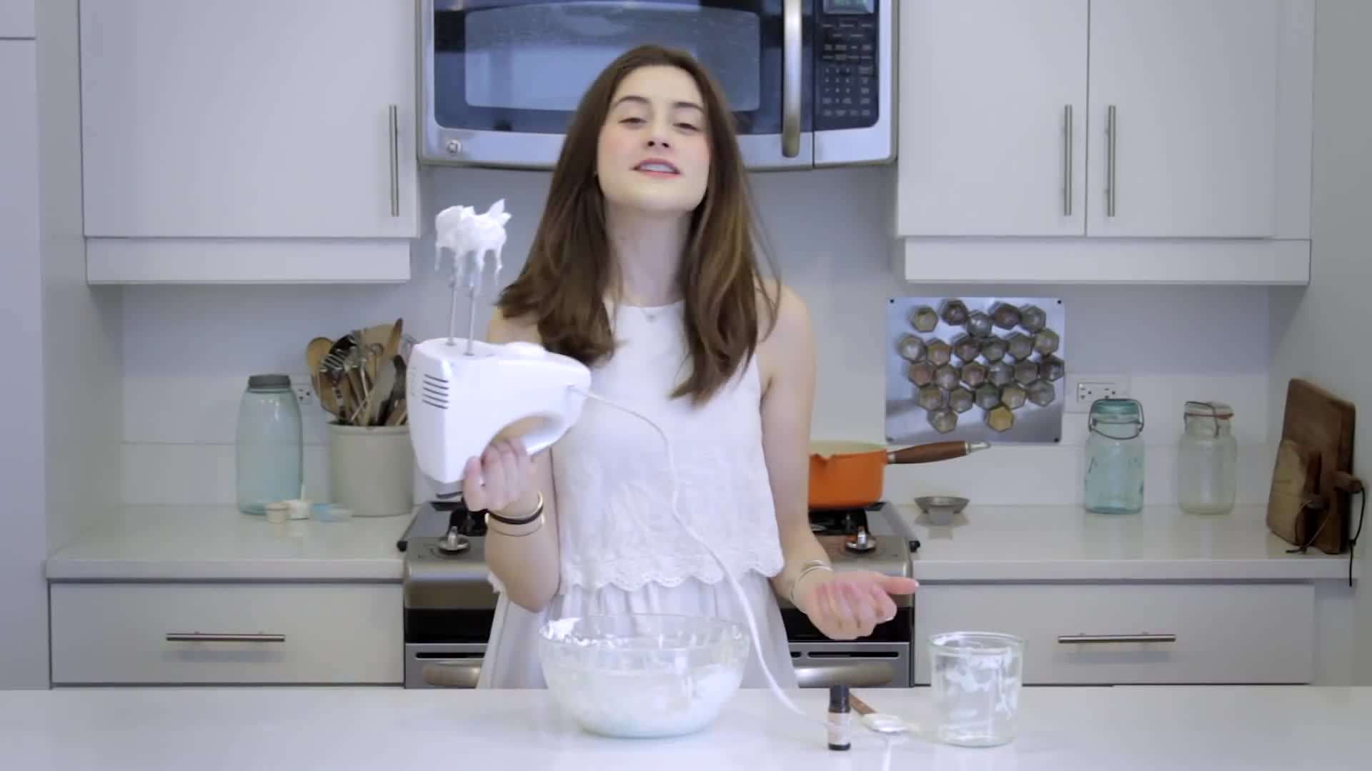 Reusable glass jars for storing zero waste whipped body butter