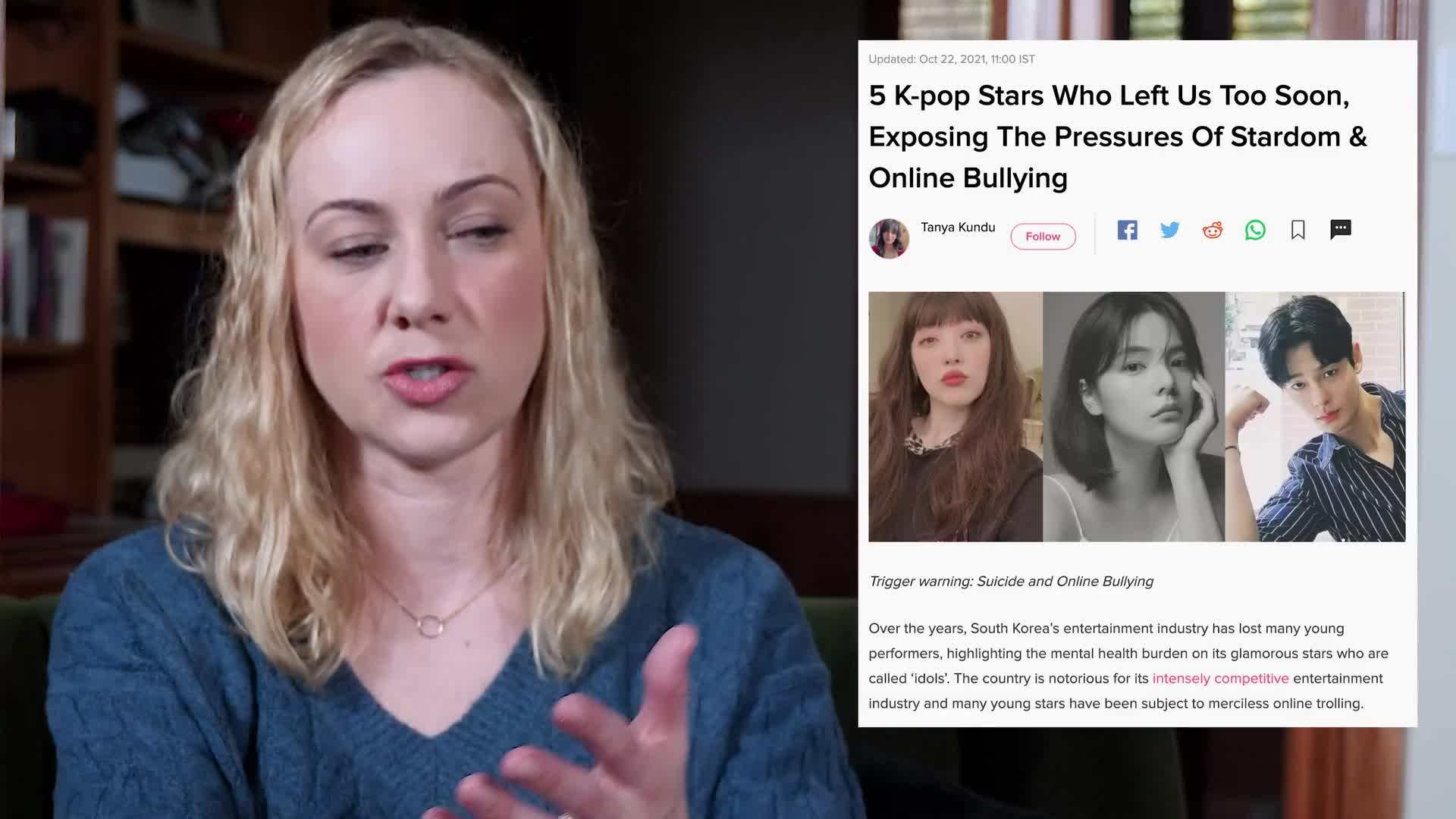 Adele at a public event in which she addresses weight-shaming