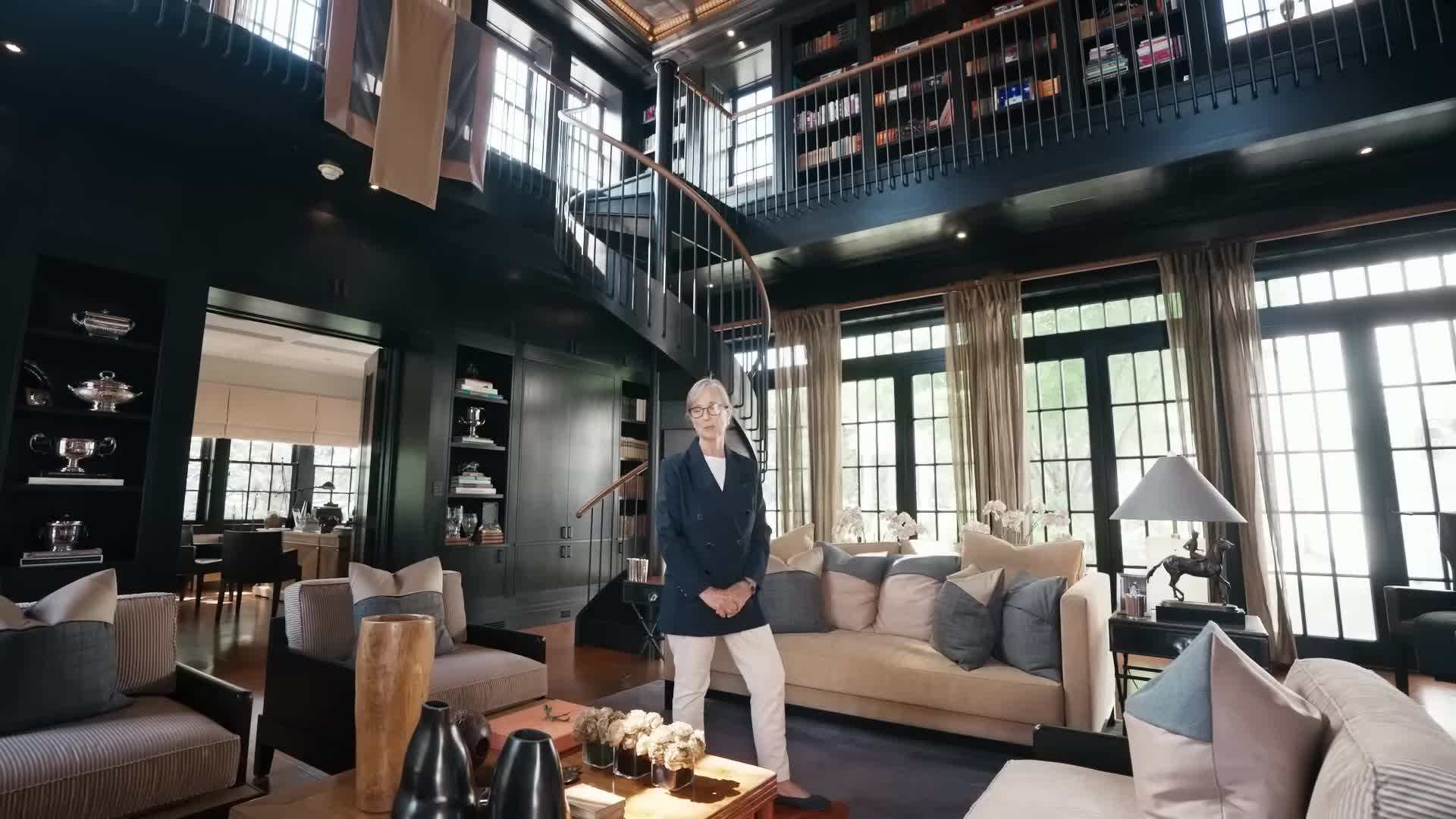 Grand foyer with modern design elements