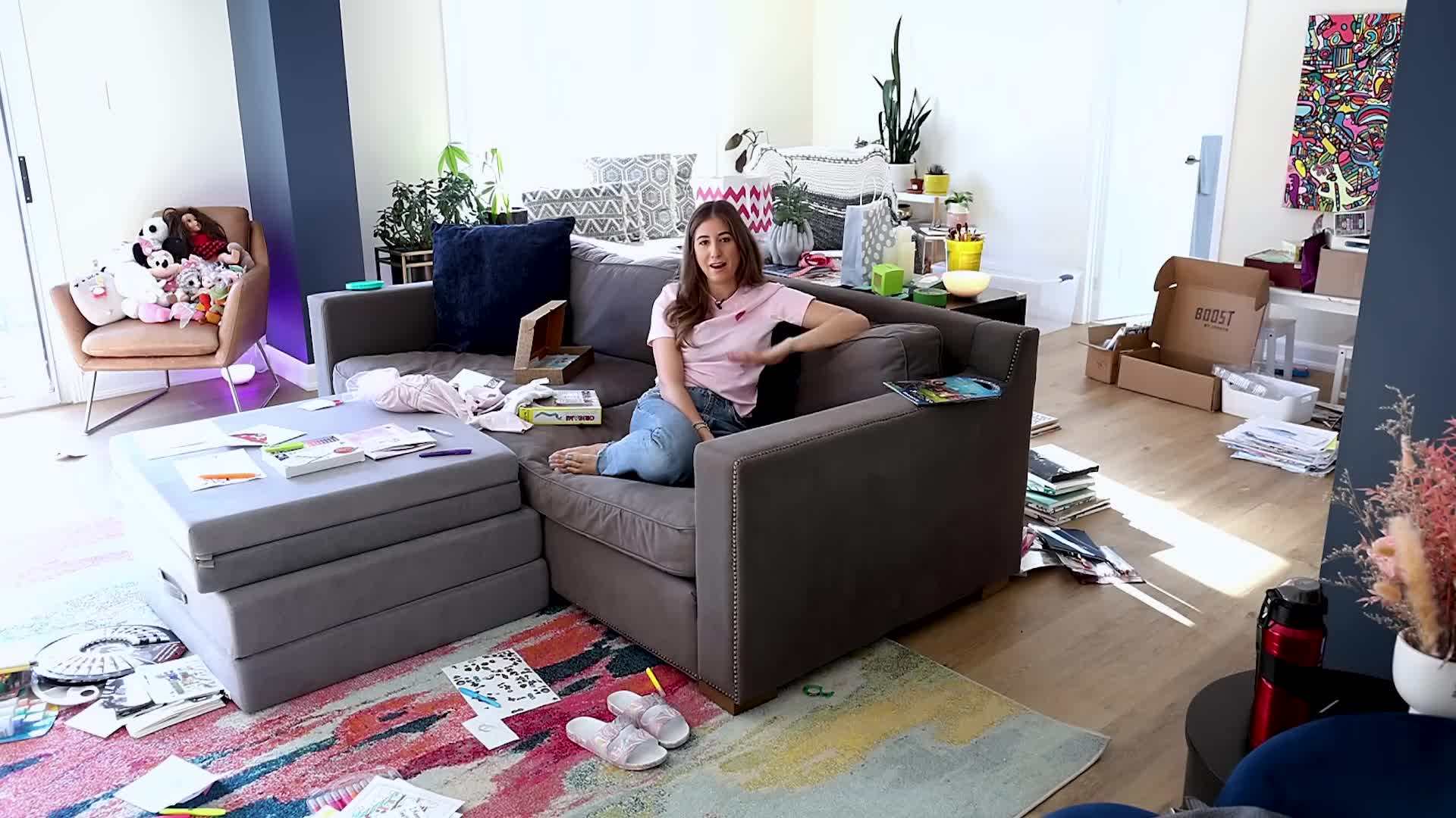 A person cleaning with a timer