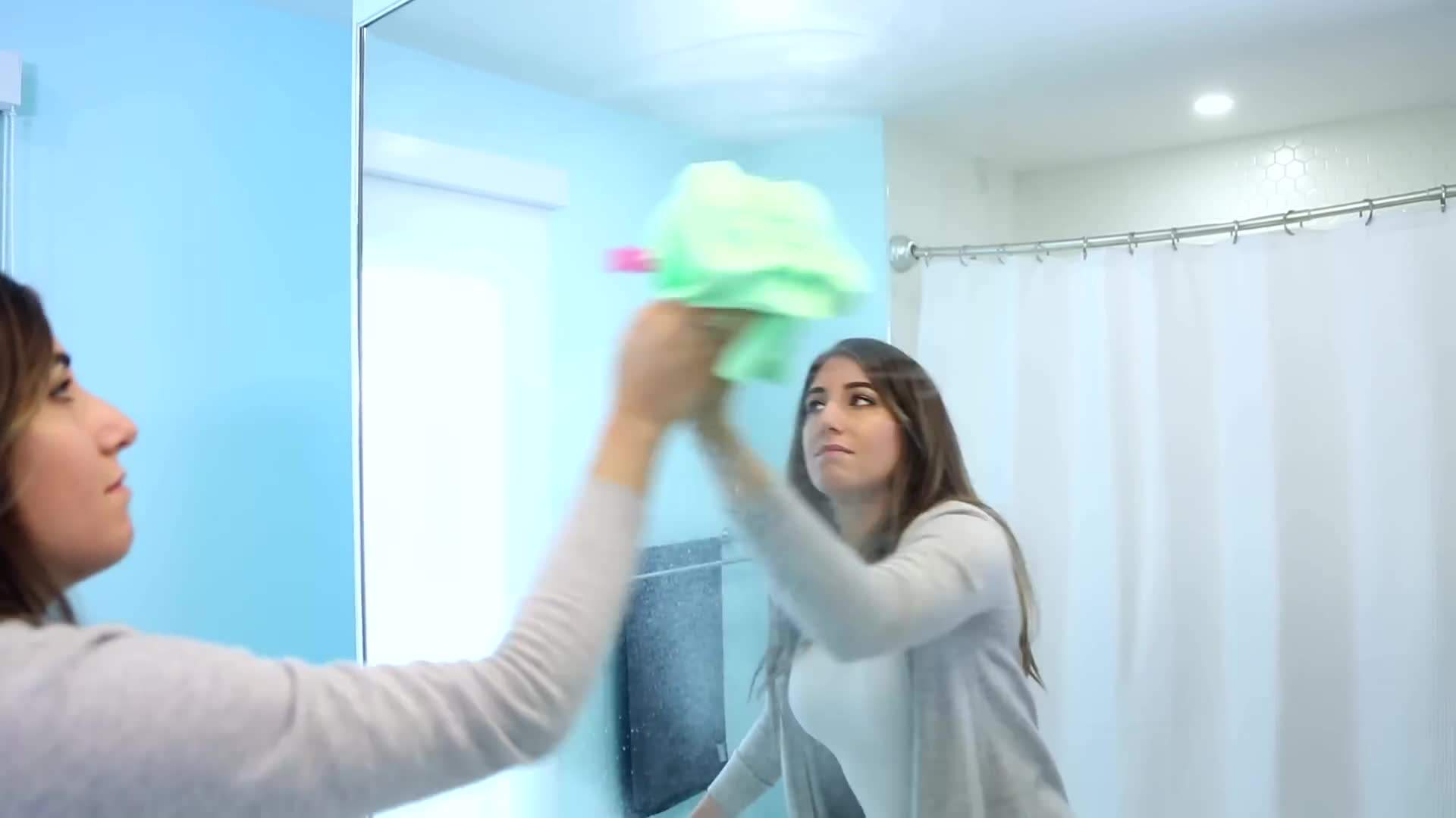 Before and After using DIY All-Purpose Cleaner