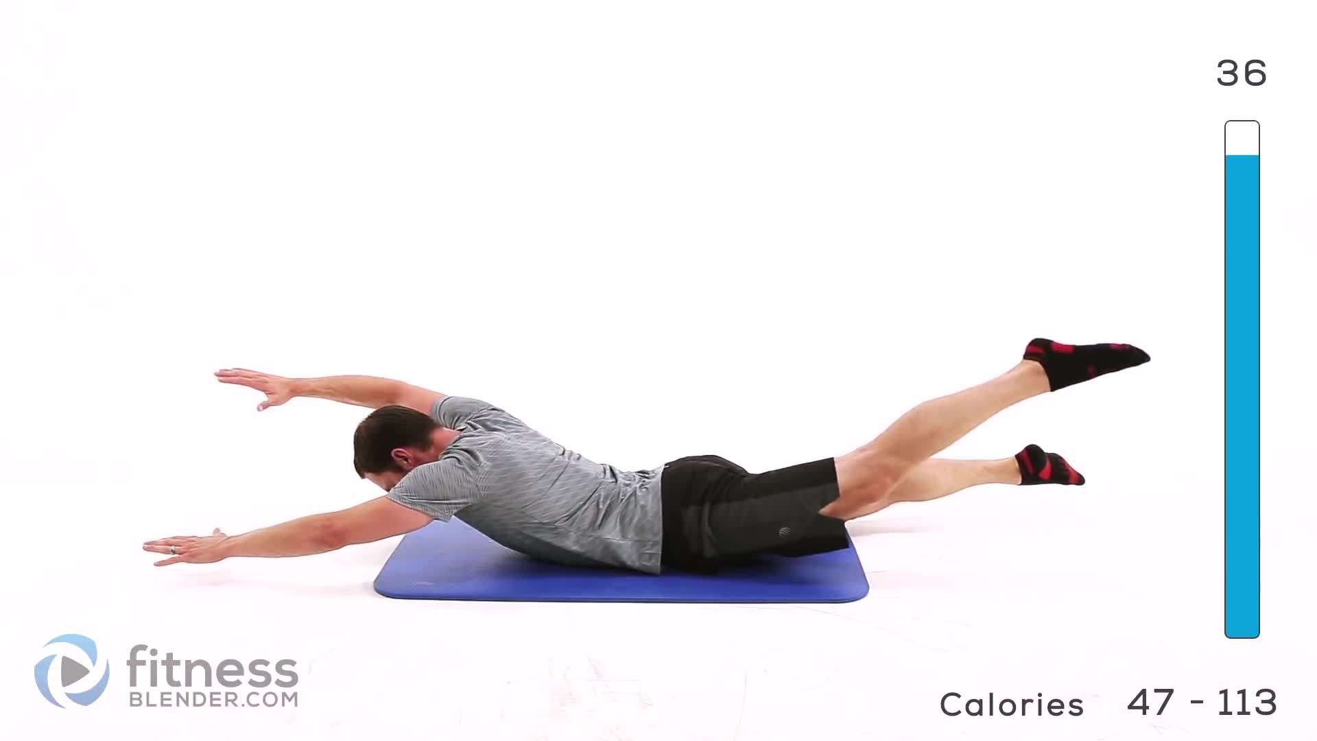 Demonstration of a quad stretch