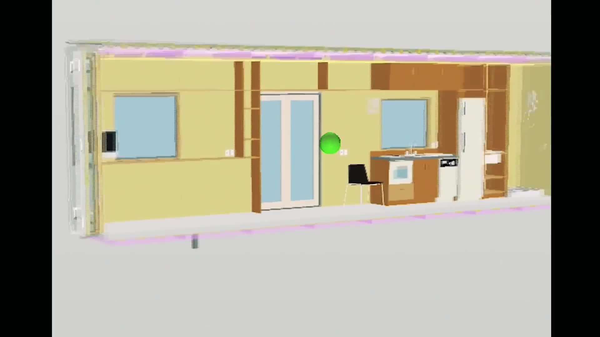 Off-grid shipping container home with solar panels