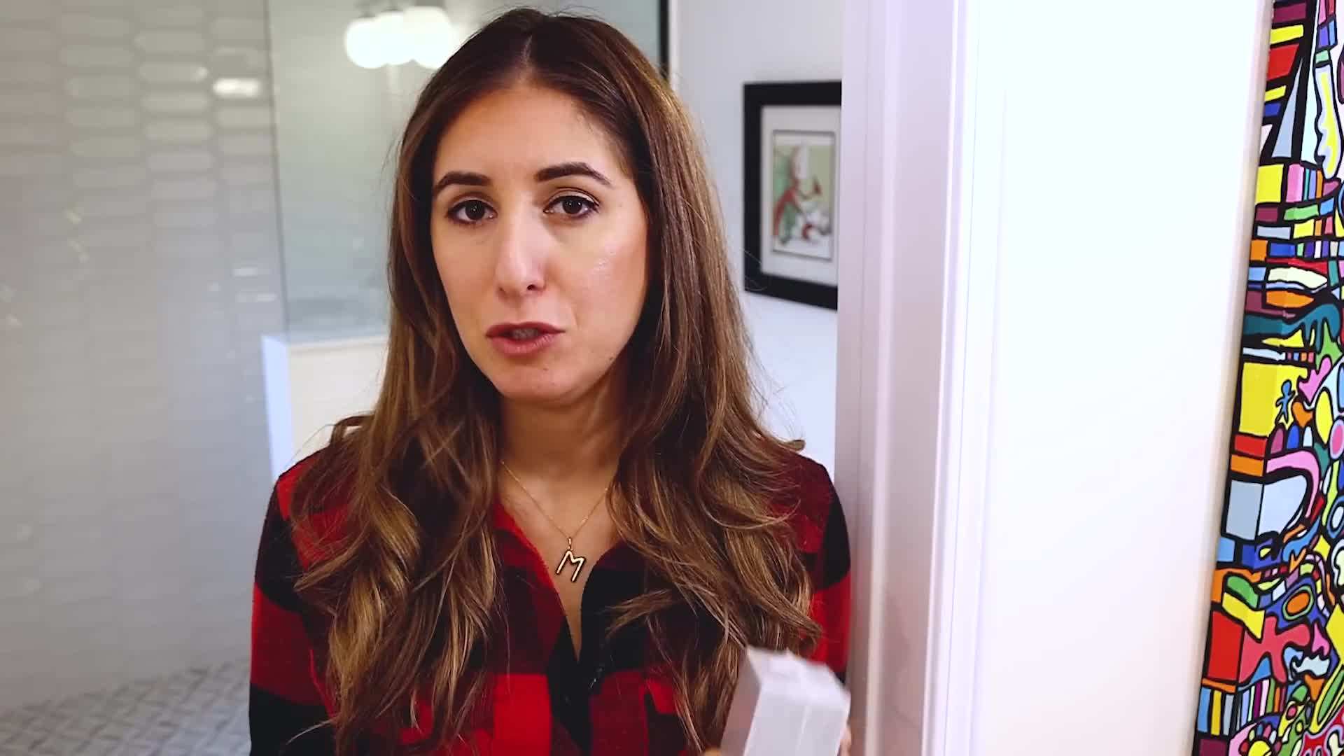 Illustration of using a pumice stone on a toilet