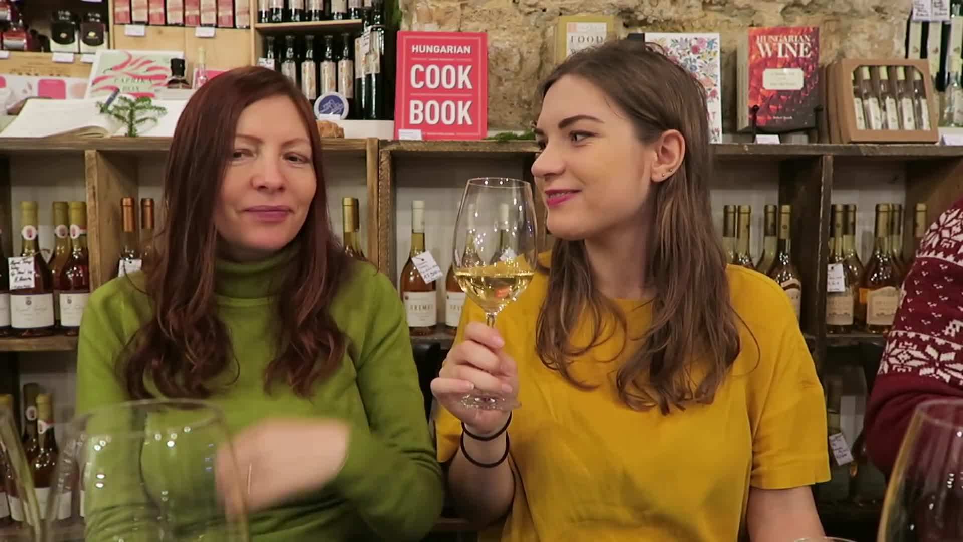 Selection of Hungarian Wines at the Tasting Table