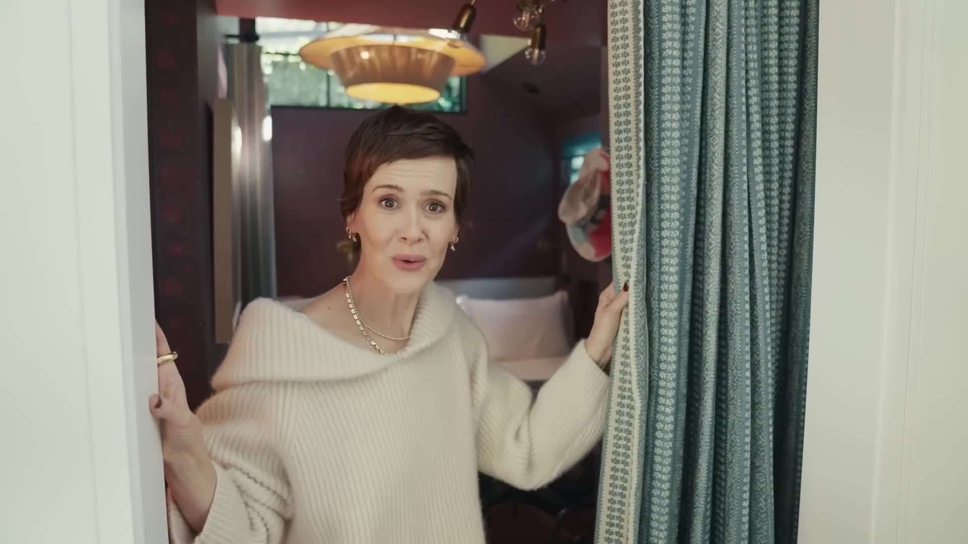 Cozy entertainment space with a plush sectional sofa