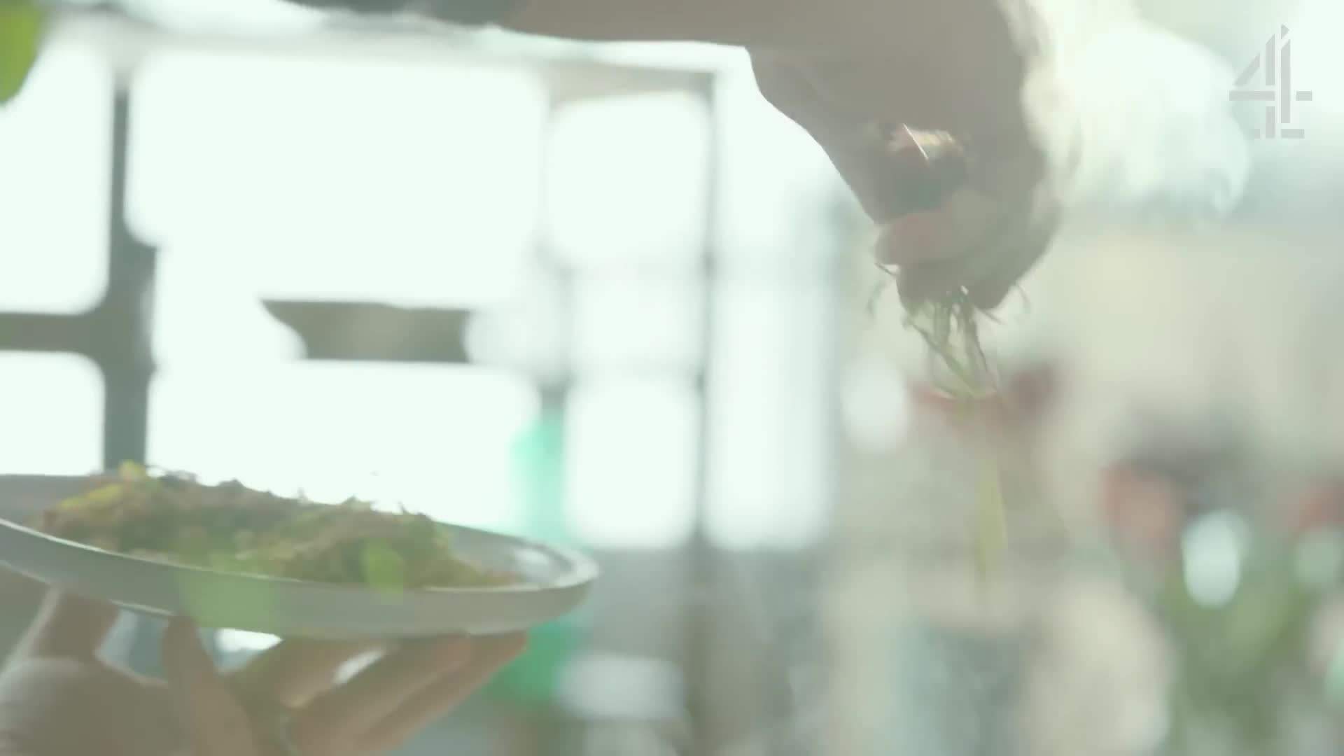 Adding cooked cauliflower to the sauce