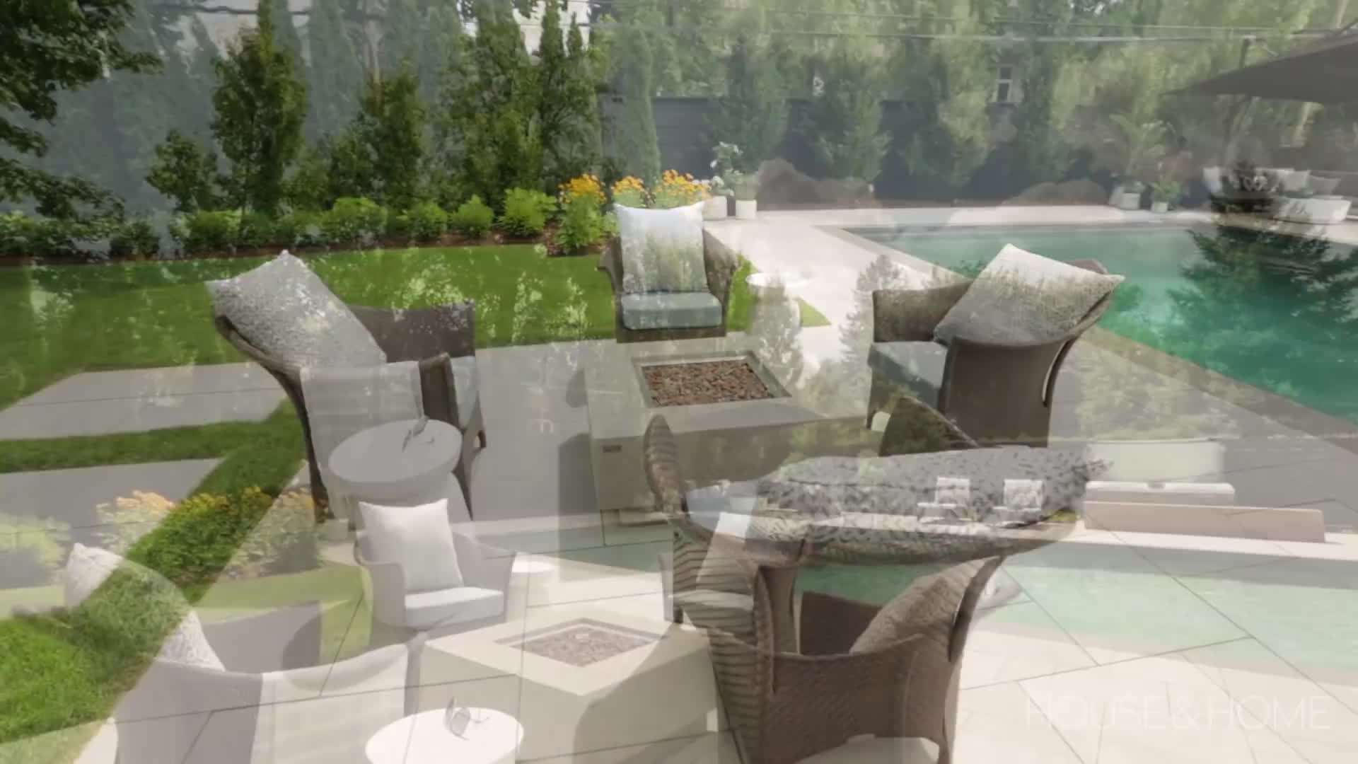 Before and after comparison of the city backyard transformation