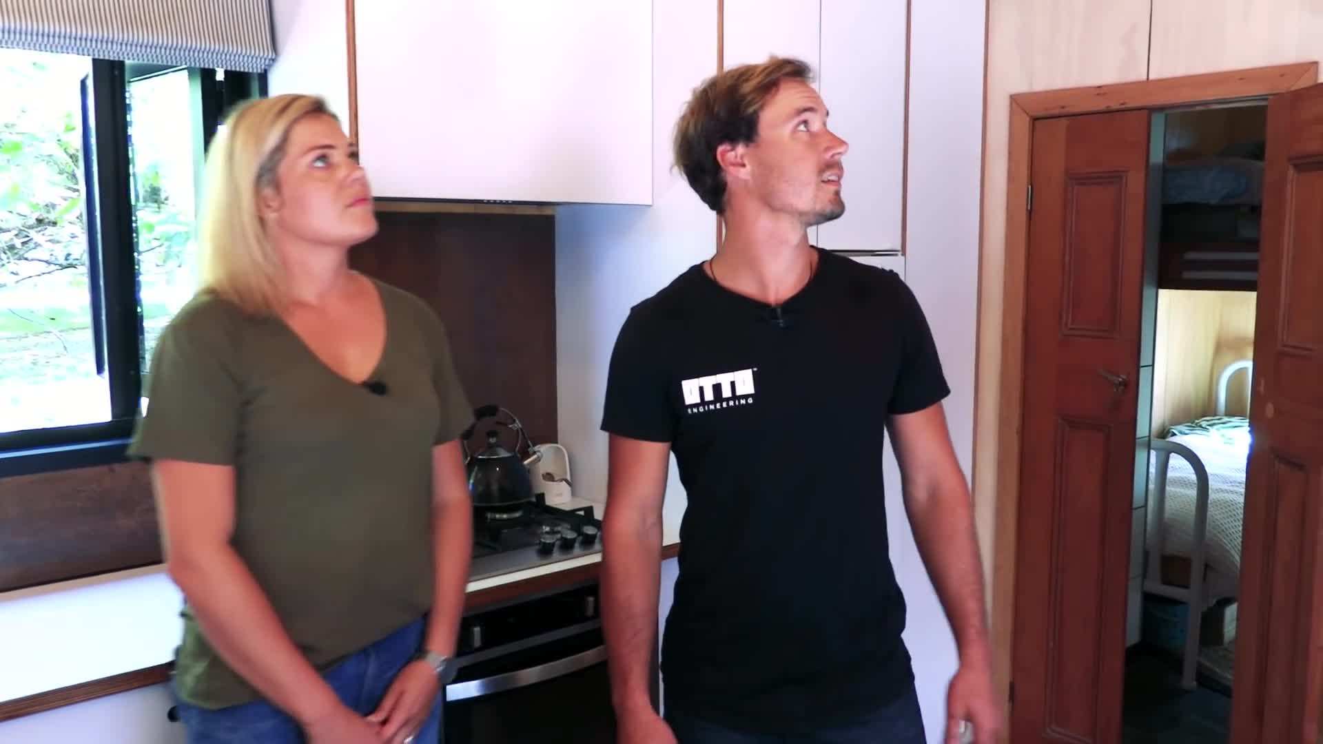 Solar panels powering the off-grid home