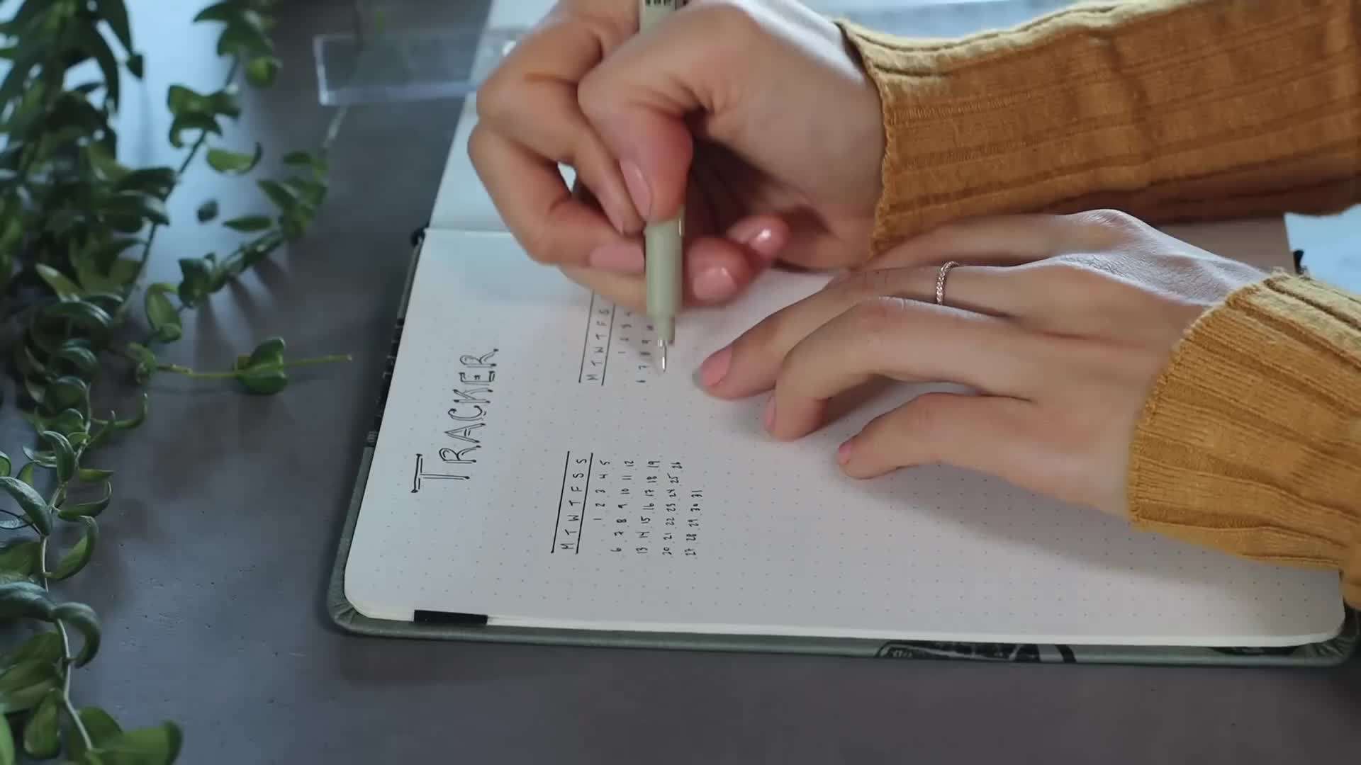 Bullet journal page showcasing a weekly layout and reflection section