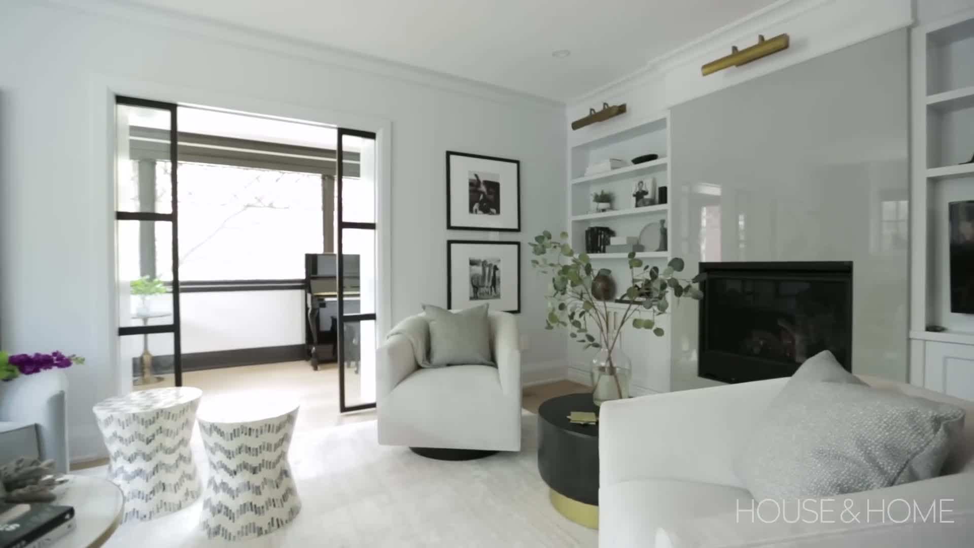 Example of a storage ottoman with hidden storage compartments