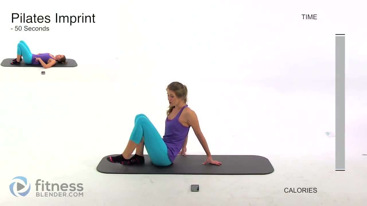 A person lying on a mat getting ready to start the workout