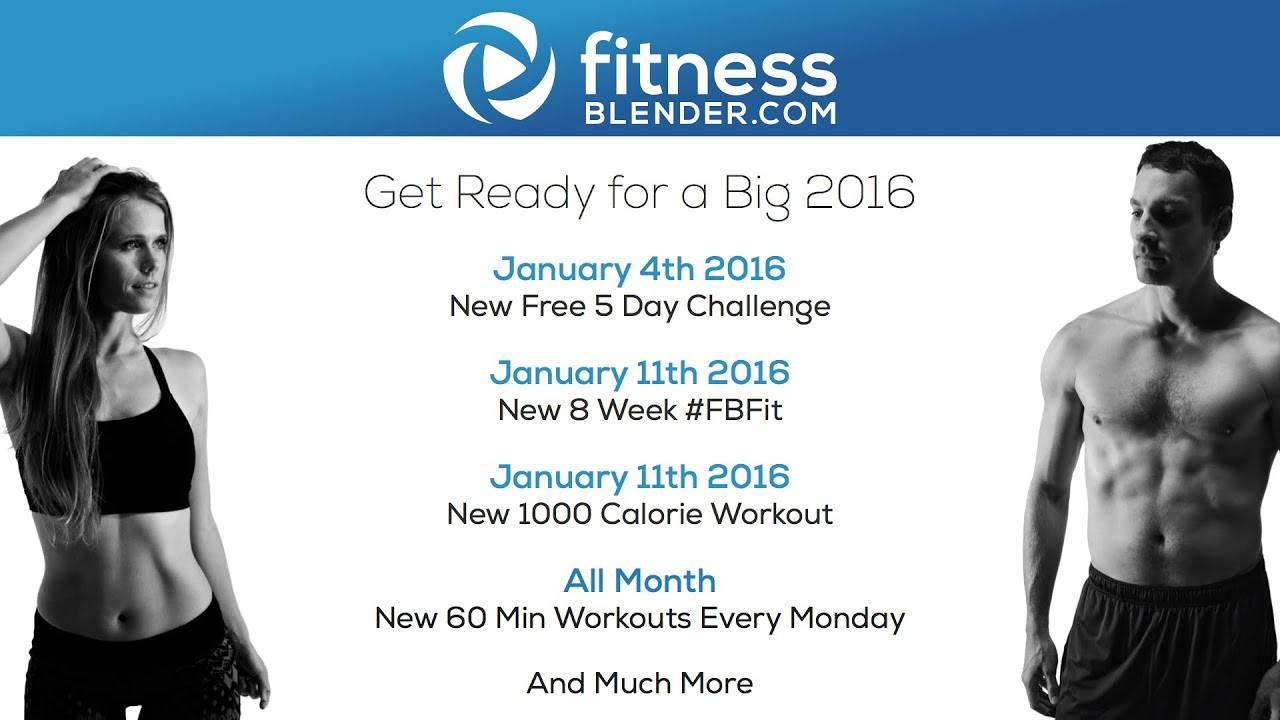 New Surprises from FitnessBlender: 5 Day Challenge, 8 Week FBfit, 1000 Calorie Workout, and More