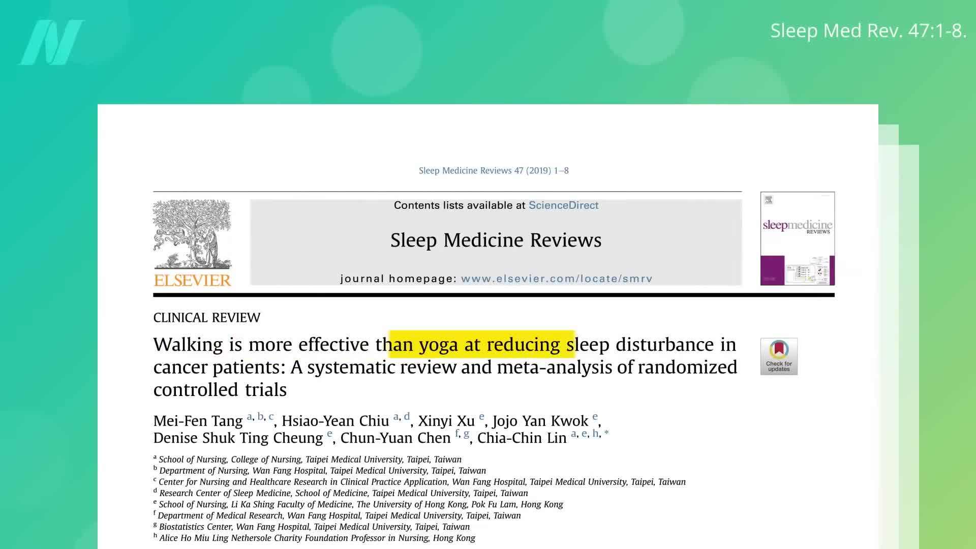 Yoga for improving balance in MS patients