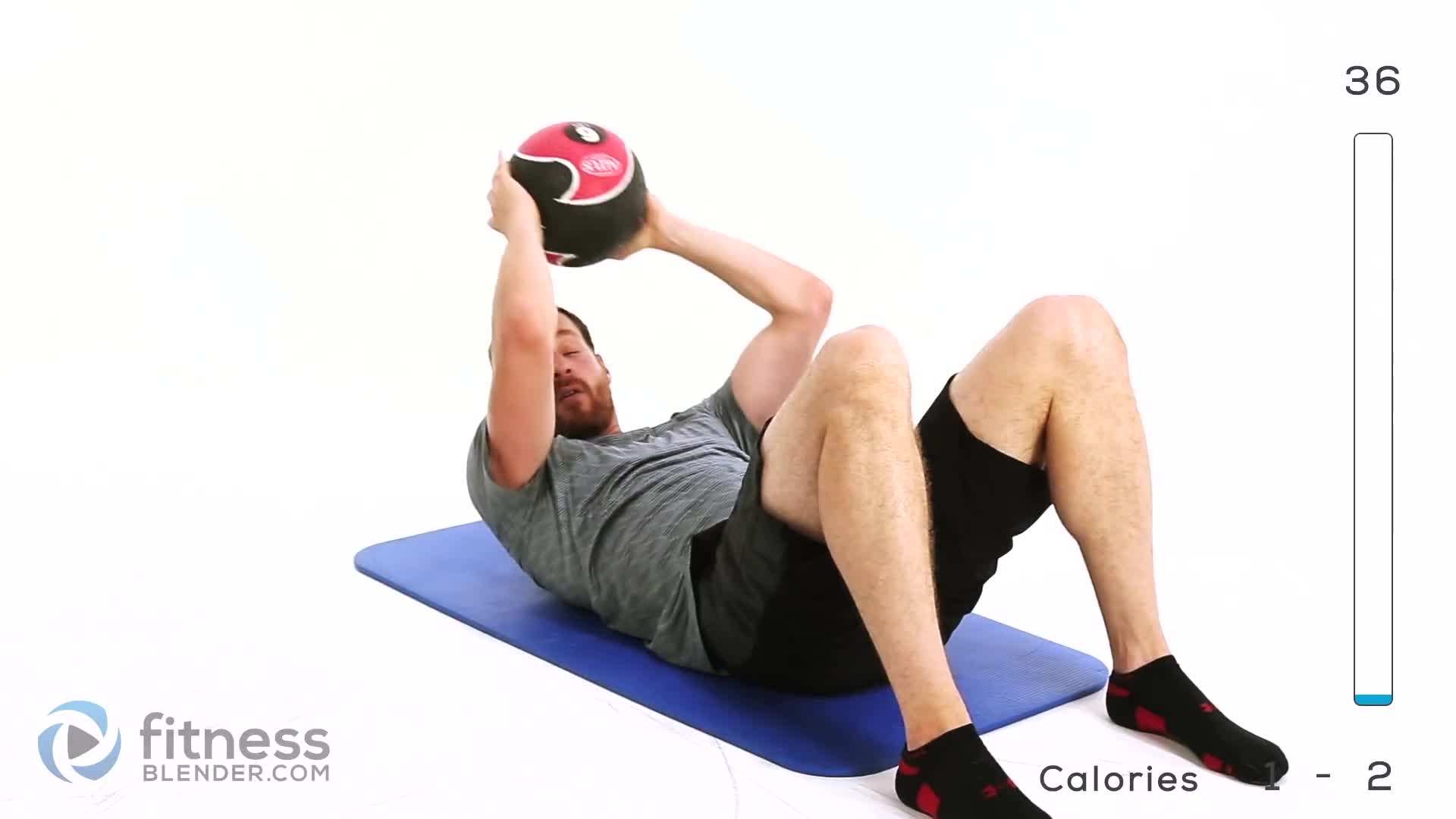 Demonstration of a challenging abs exercise