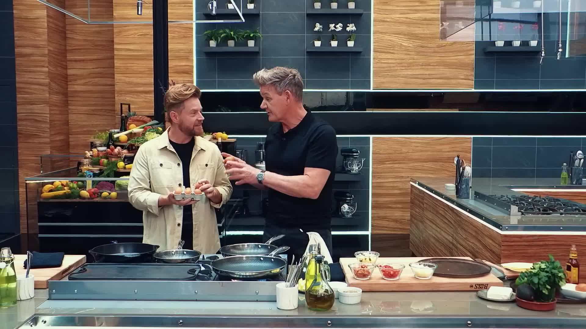 A close-up shot of the vibrant tomato sauce simmering on the stove