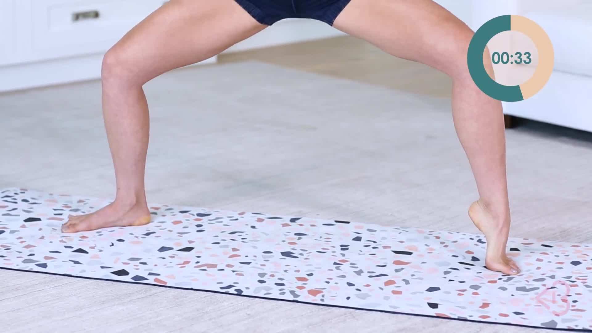 Demonstration of side lunges