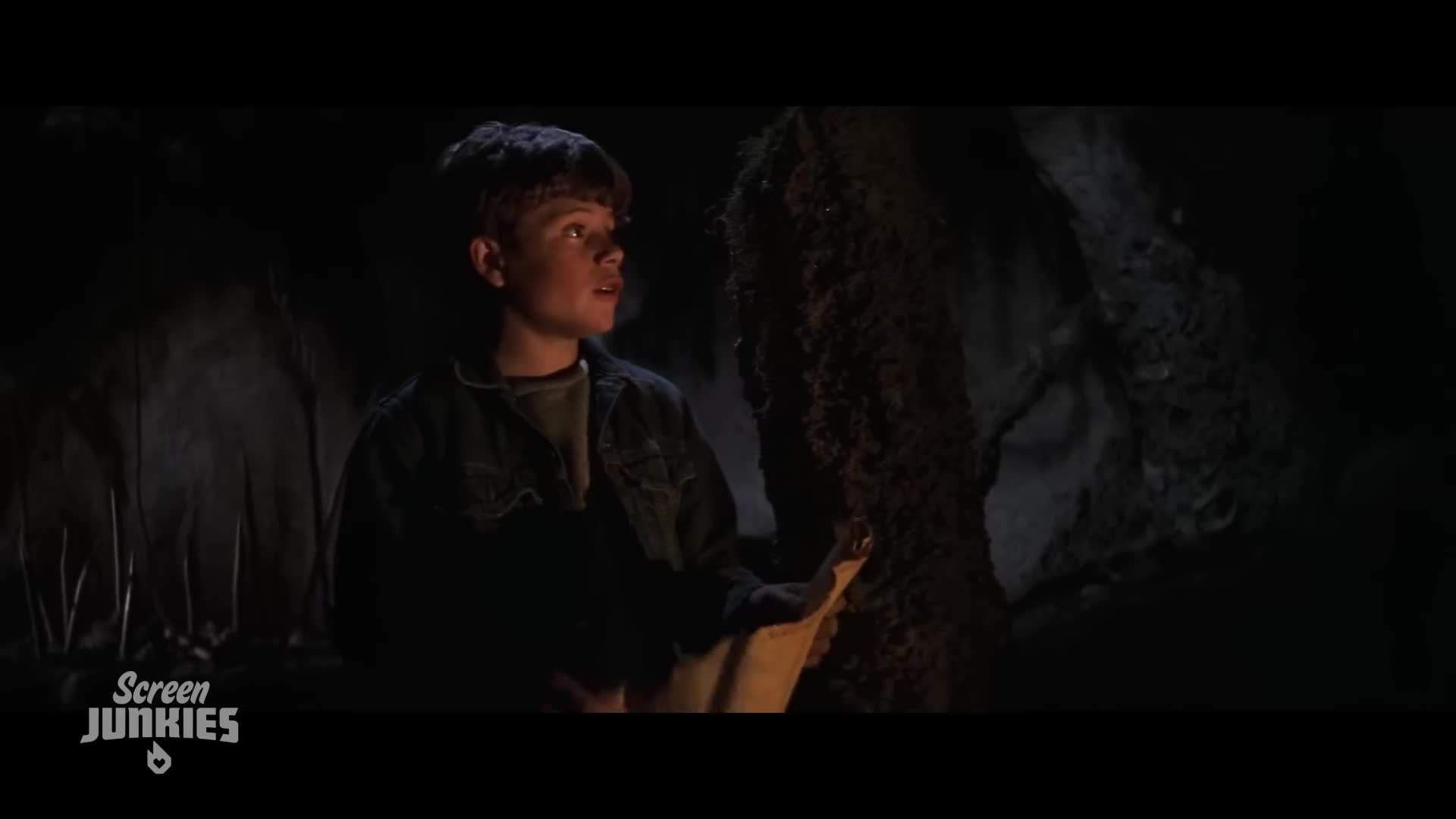 The gang discovering the treasure map