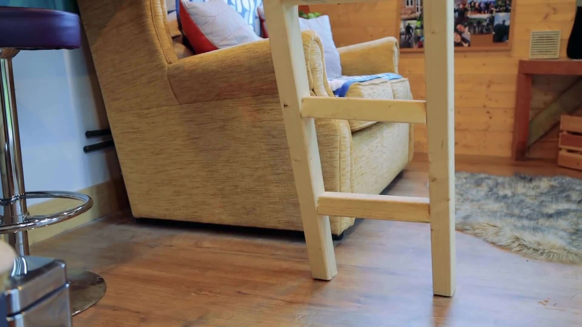 A pulley system that lowers and raises the loft bed