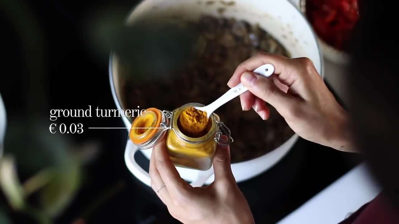 A photo showcasing a colorful vegetable curry dish.