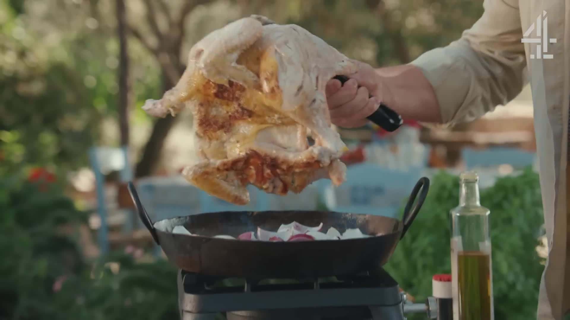 Marinated lemon-tzatziki chicken ready for grilling or roasting
