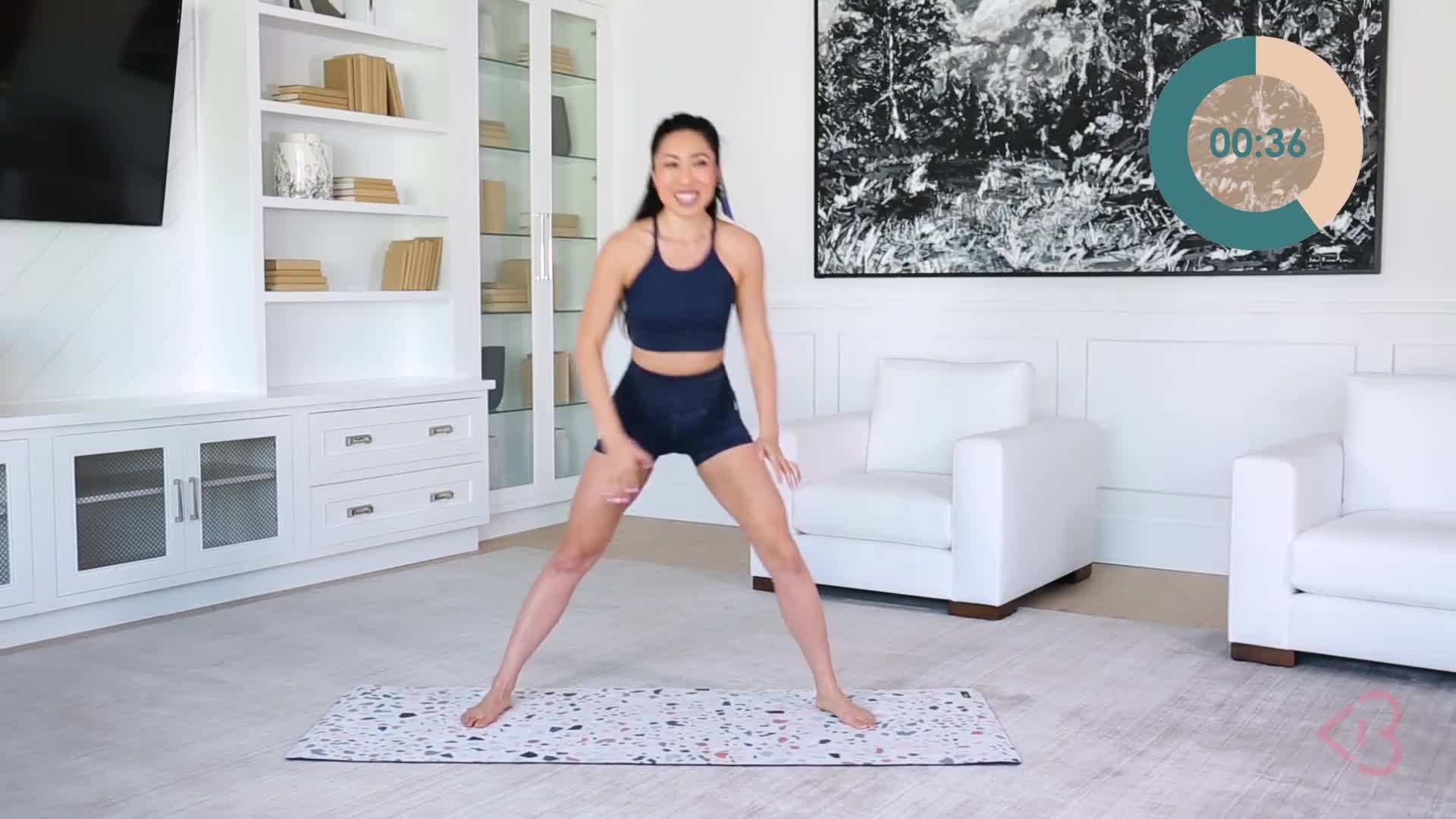 Demonstration of sumo squats