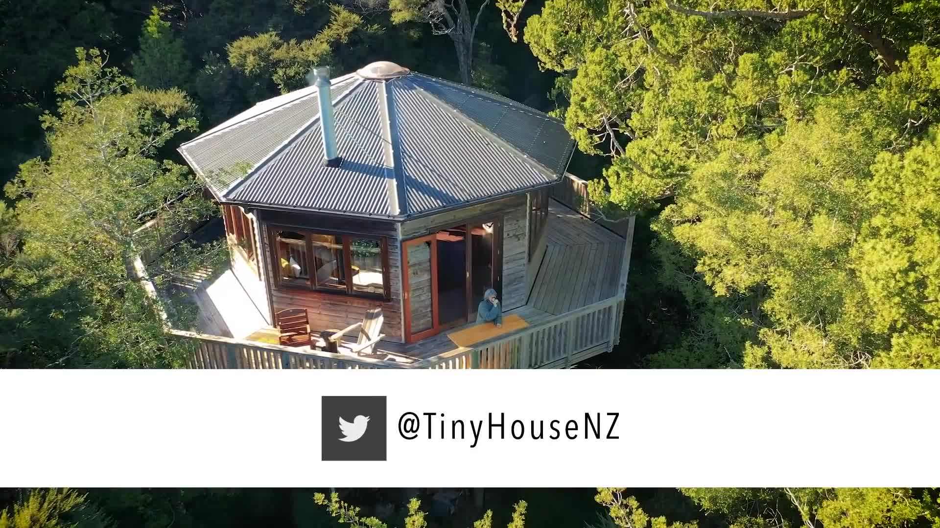 Interior of a sustainable tiny home with reclaimed wood