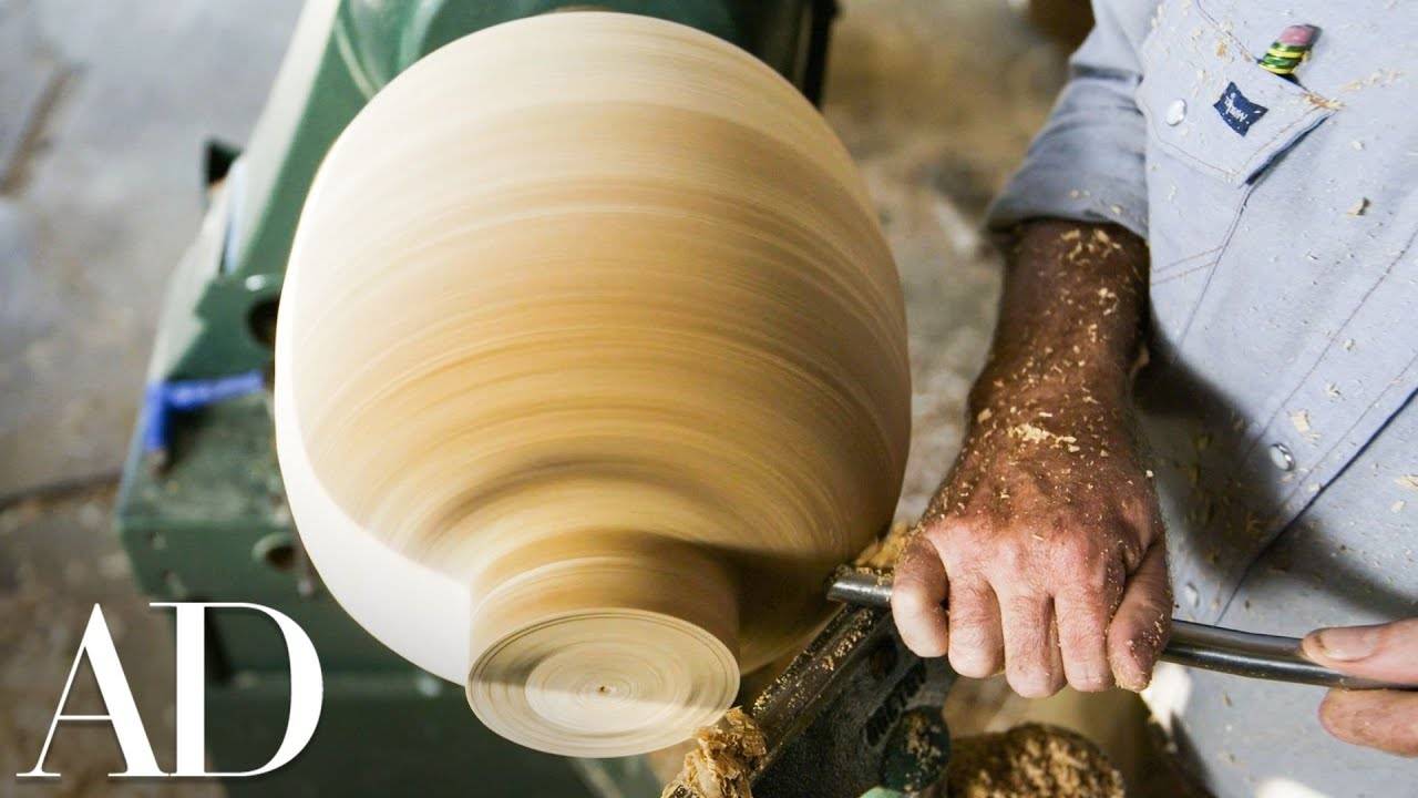 Woodturner Carves a Log Into a Vase From Start To Finish