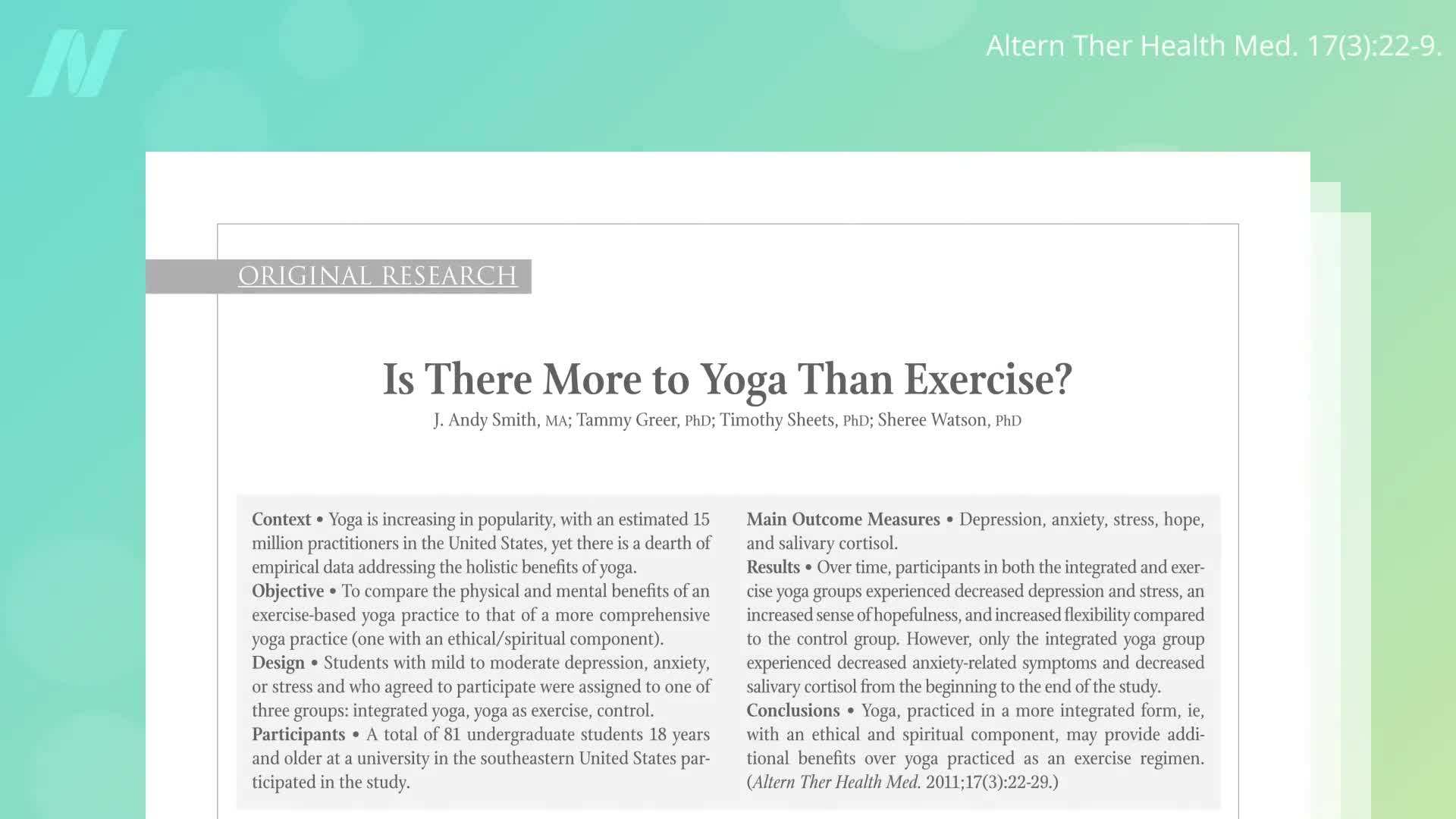 Yoga and Cardiovascular Health