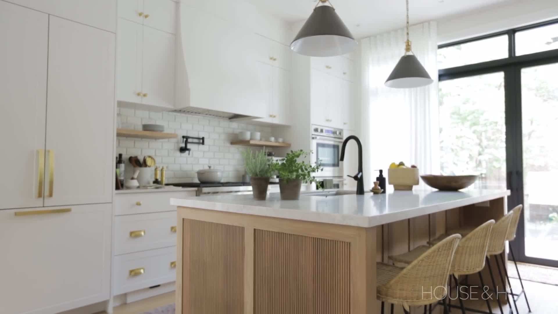 Strategically placed mirrors reflect light and create the illusion of a brighter space.