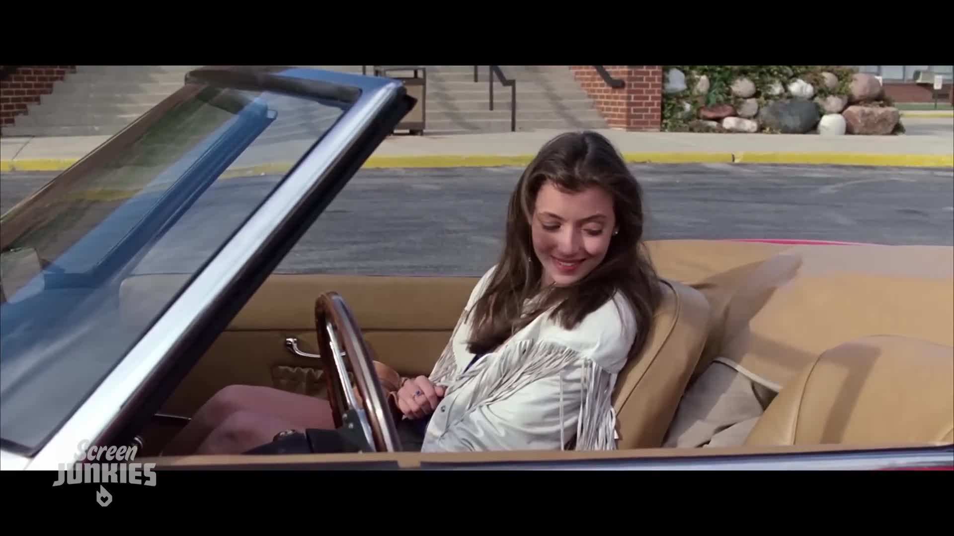 Ferris Bueller and his friends at the fancy restaurant