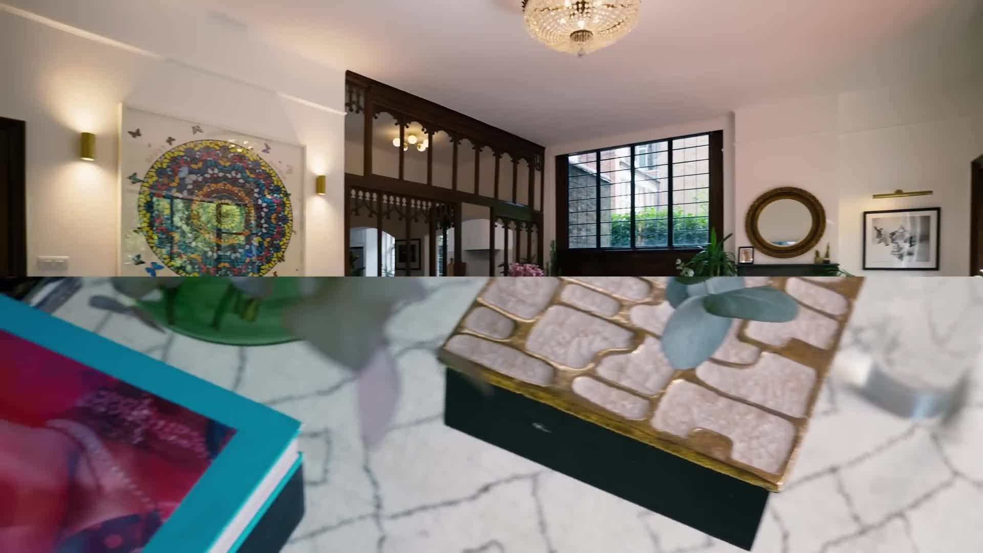 Vintage Chandelier in the Dining Room