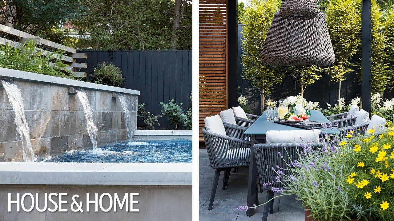 Stylish City Backyard With a Pool & Sunken Lounge Area