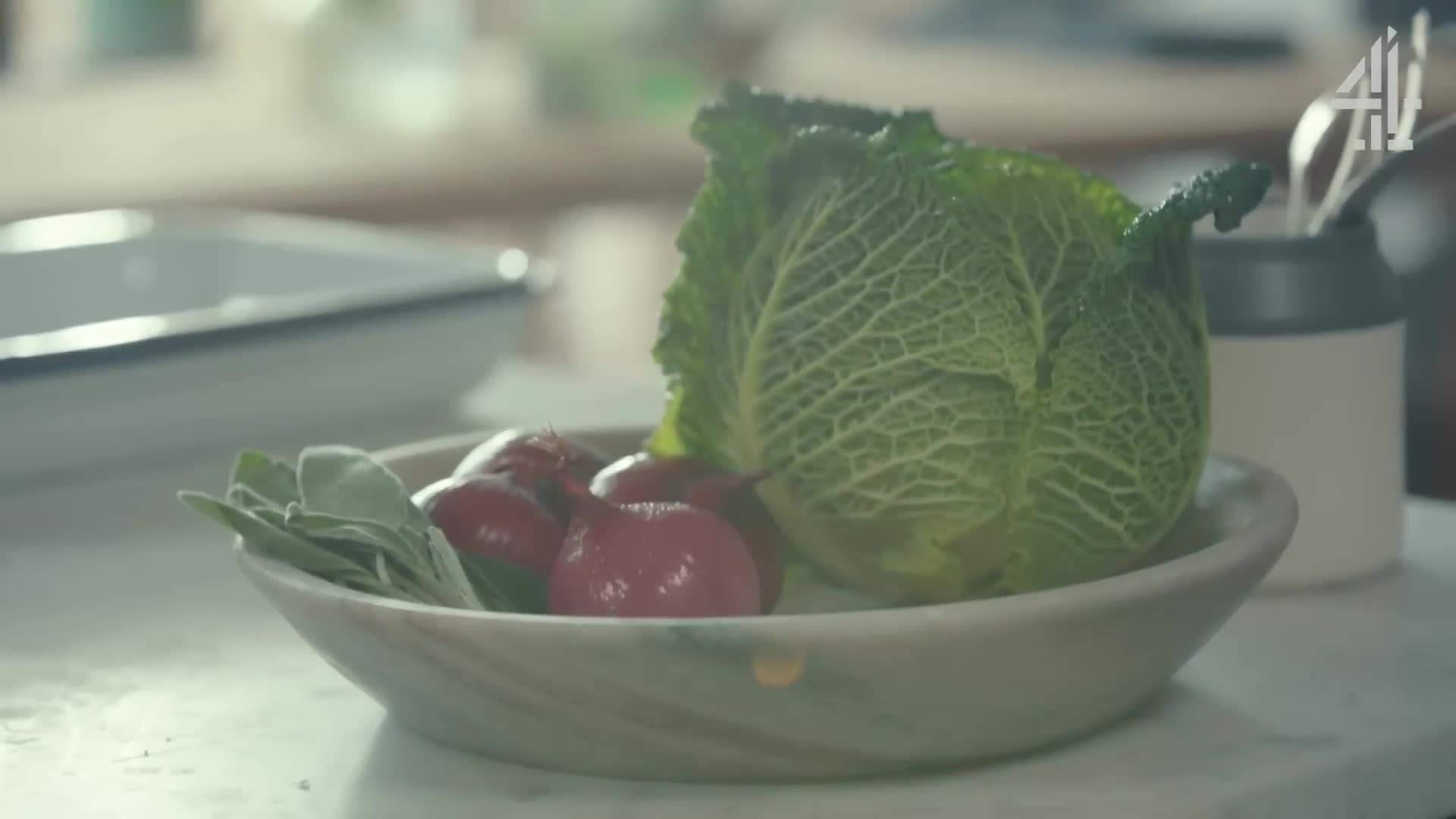 A mouthwatering close-up shot of the Giant Veggie Yorkshire Pudding straight from the oven