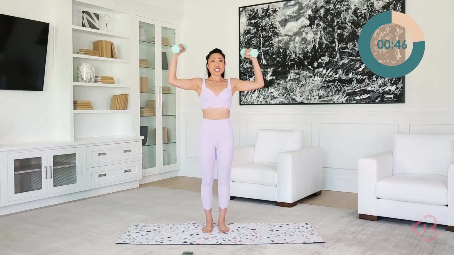 Engaging core during arm exercises