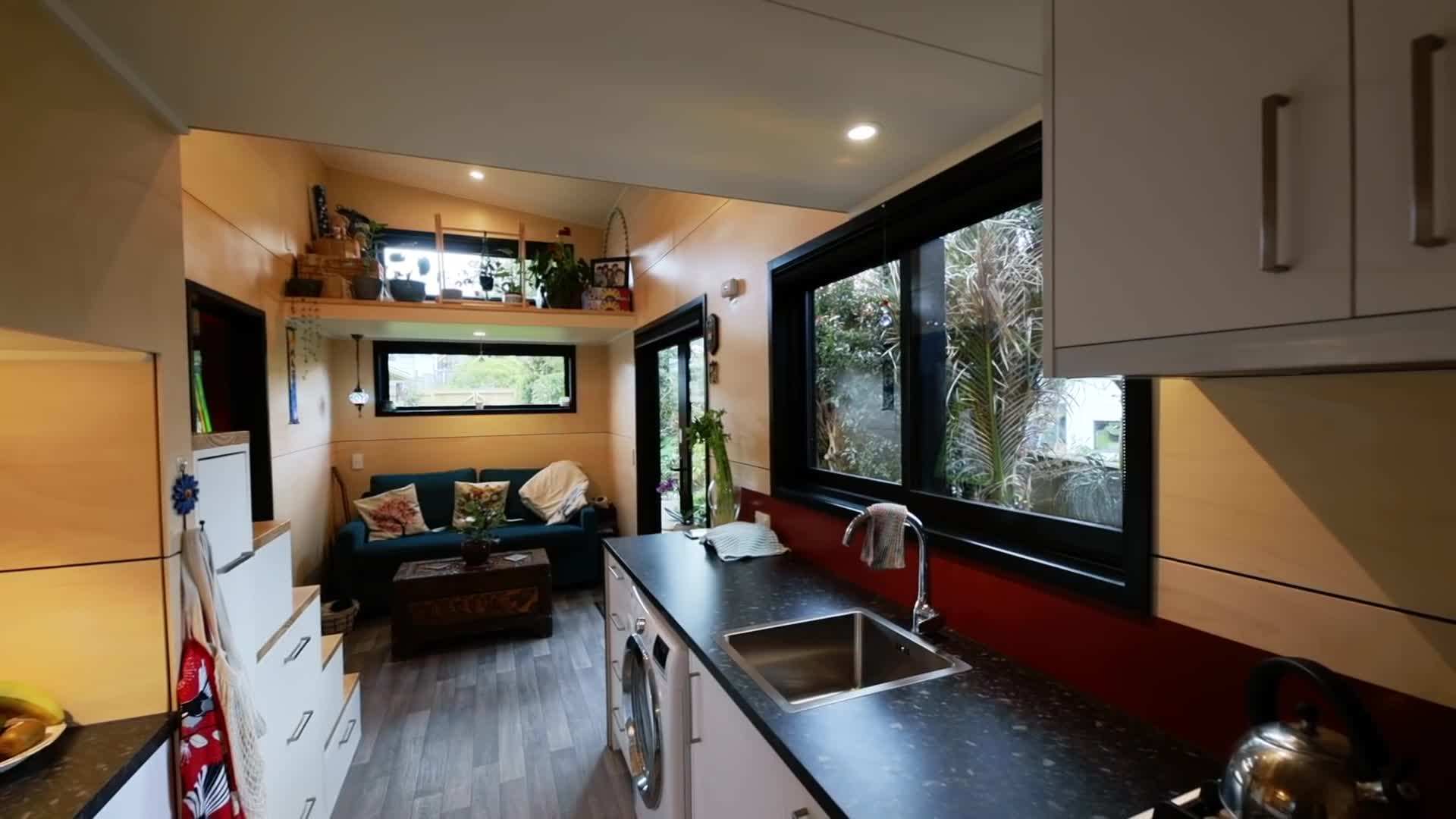 Exterior view of Michelle's beautifully designed tiny house